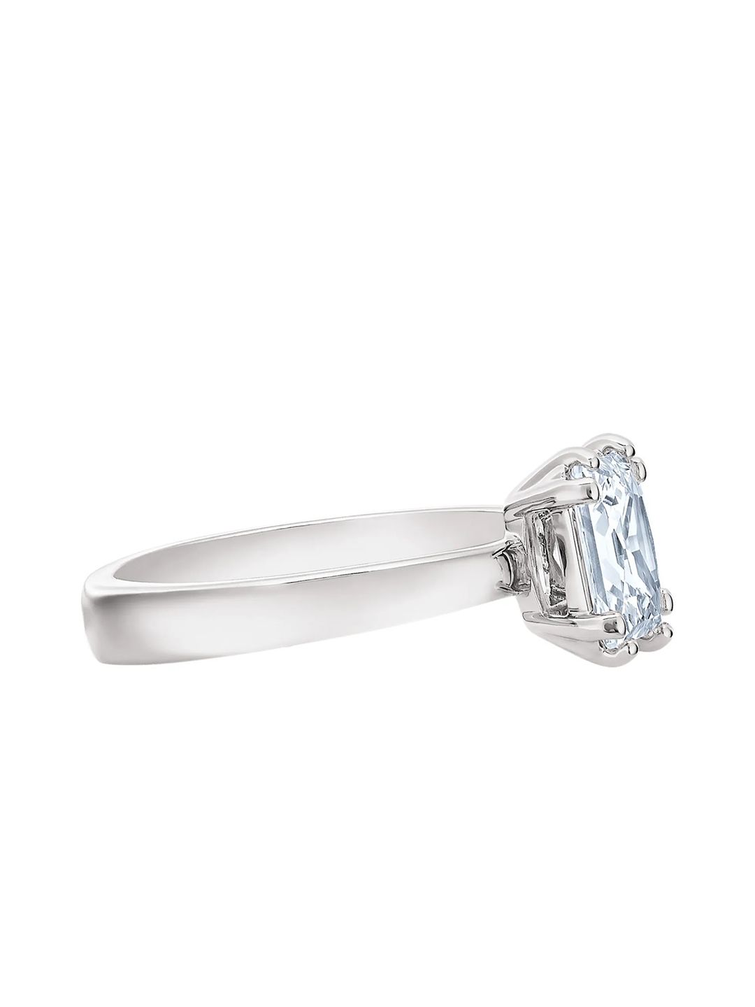 SWAROVSKI Attract Ring Square Cut Crystal White & Rhodium plated Price in India