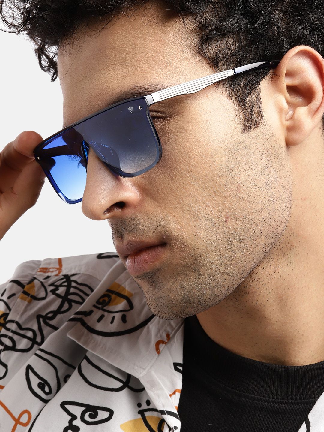 Voyage Unisex Blue Lens Rectangle Sunglasses with UV Protected Lens 1810-6071MG3331C Price in India