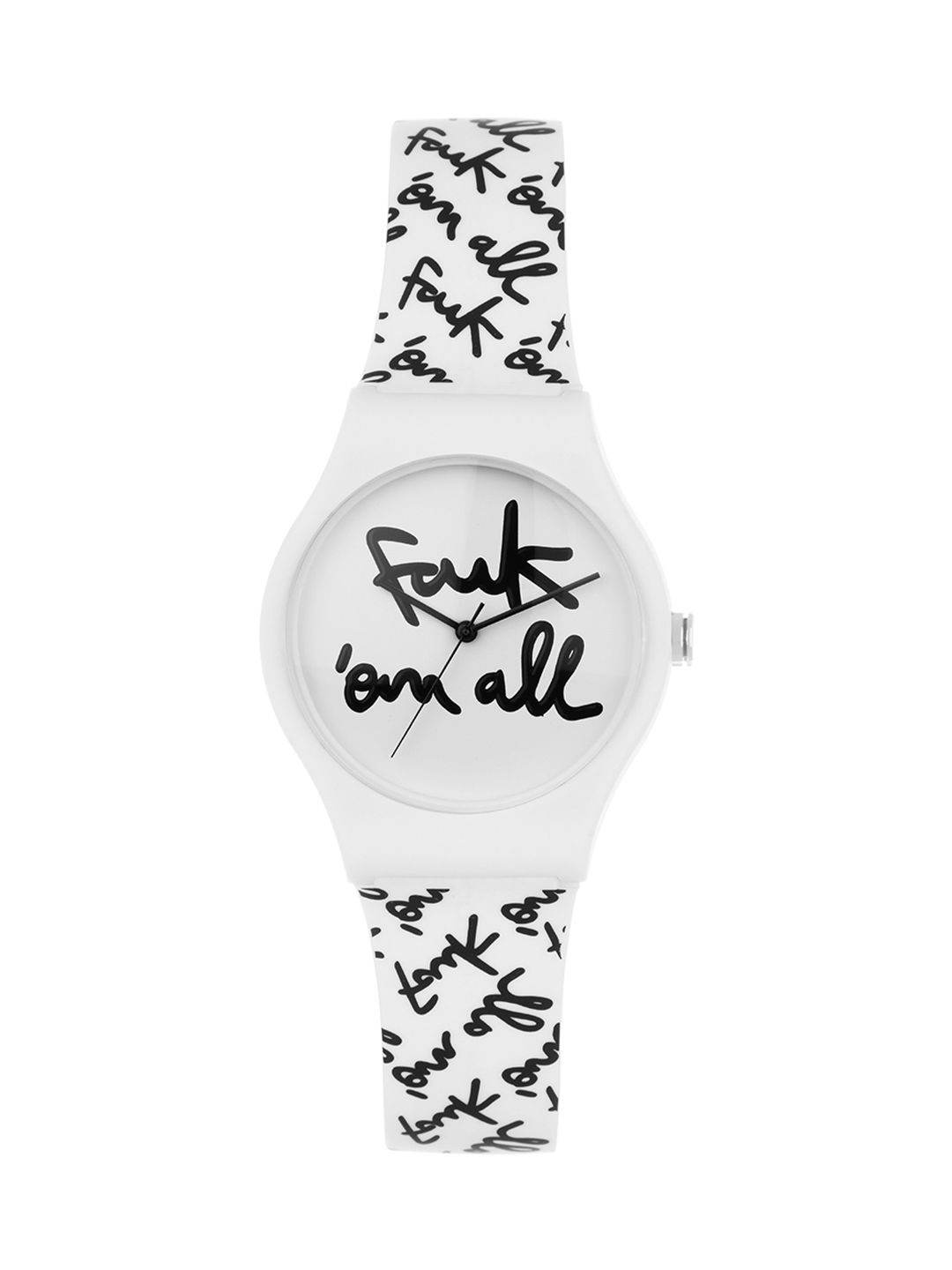 FCUK Unisex White Dial & White Straps Analogue Watch - FC17 Price in India