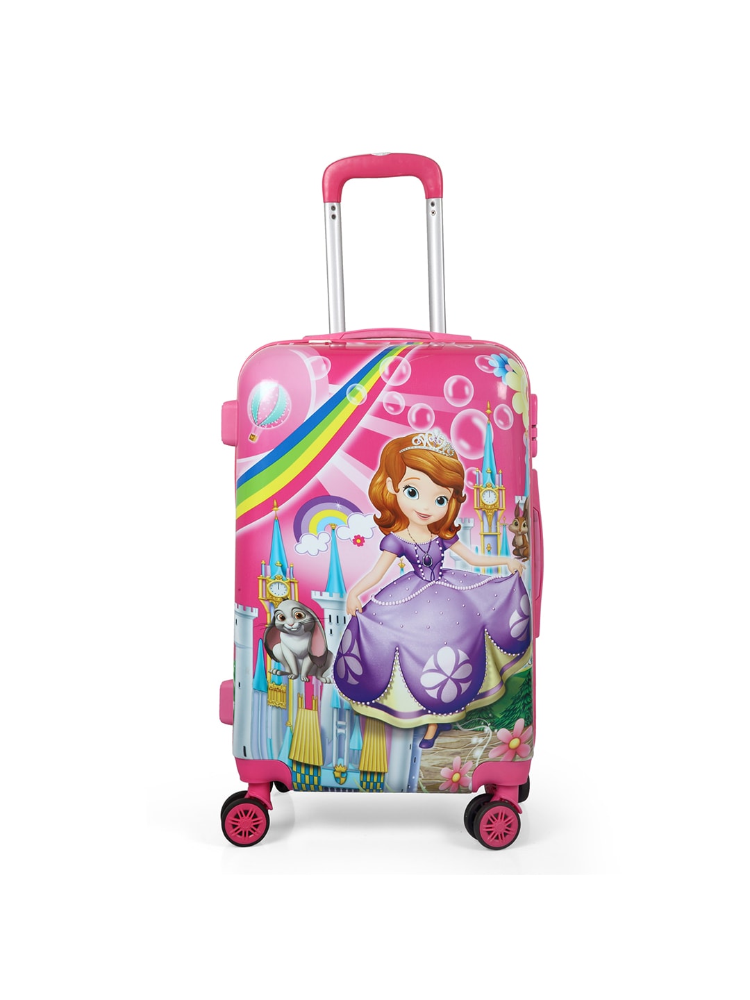 Disney Kids Pink & Purple Sofia Printed Trolley Bag 48L Price in India