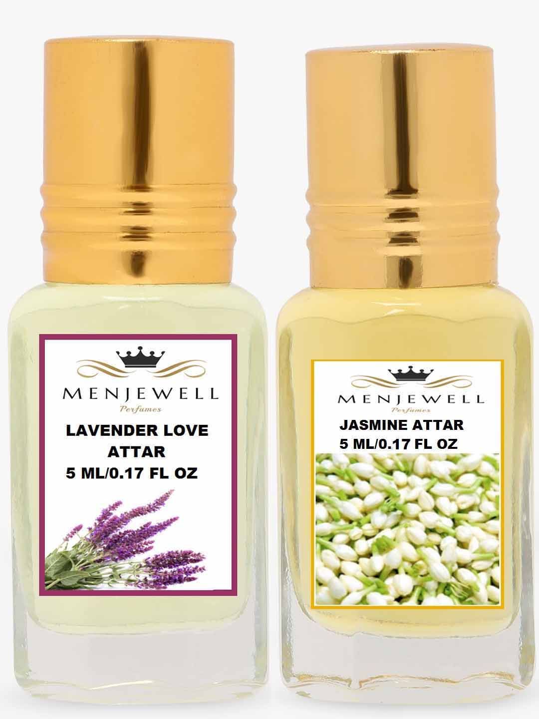 MENJEWELL Perfumes Lavender Love & Jasmine Attar Premium Quality Finest Pure Perfume