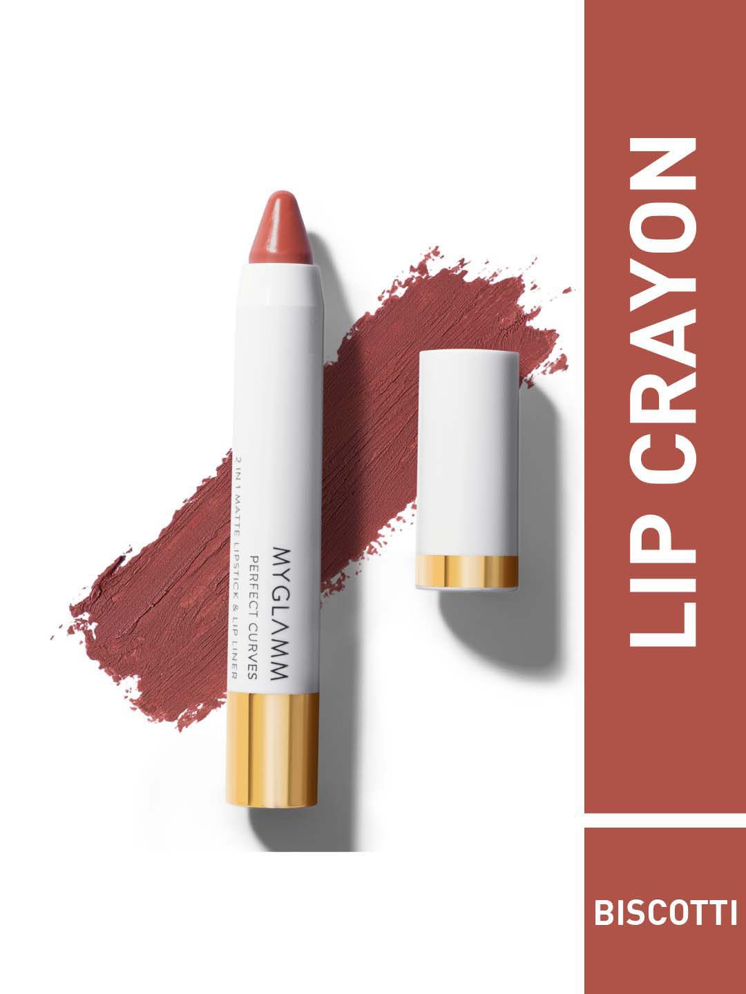 MyGlamm Perfect Curves Matte Lip Crayon-Biscotti-3.7g Price in India