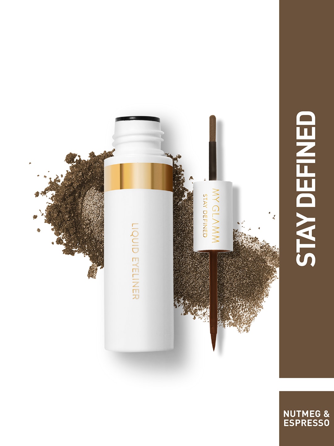 MyGlamm Stay Defined Liquid Eyeliner Brow Powder - Nutmeg & Espresso Price in India