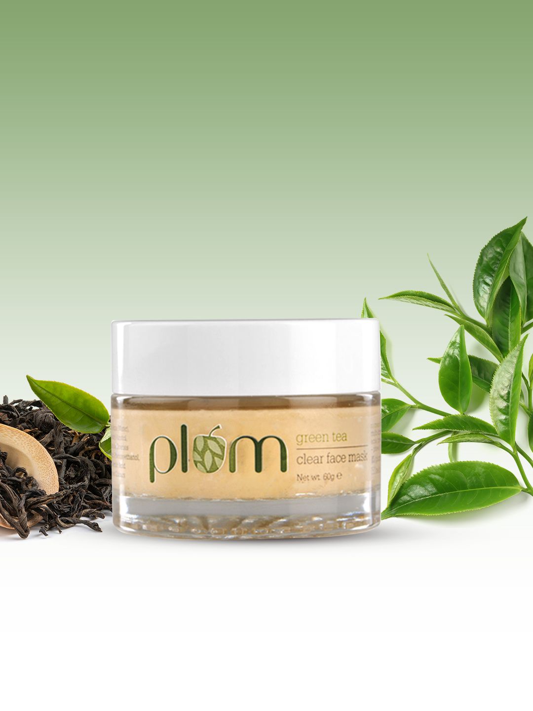 Plum Green Tea Clear Face Mask
