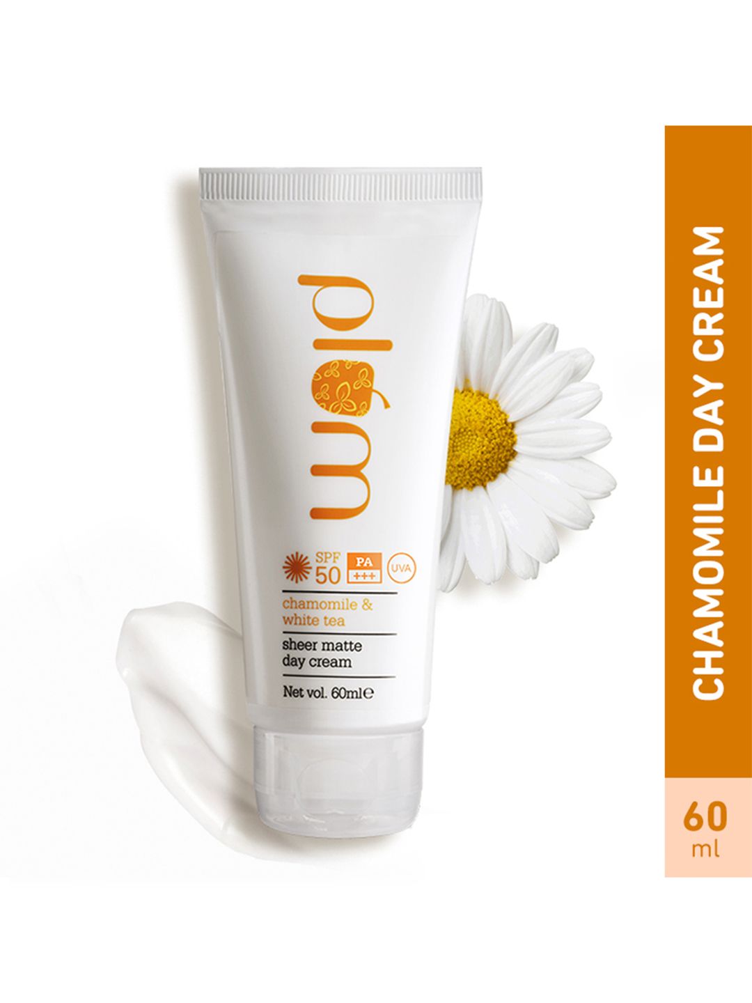 Plum Chamomile & White Tea Sheer Matte Lightweight SPF 50 PA+++ Day Cream - 60 ml
