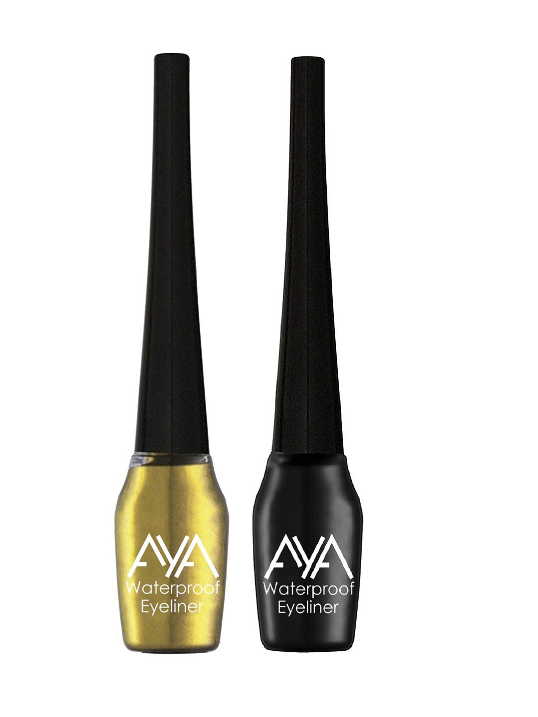 AYA Set of 2 Waterproof Liquid Eyeliner- Black and Golden Price in India