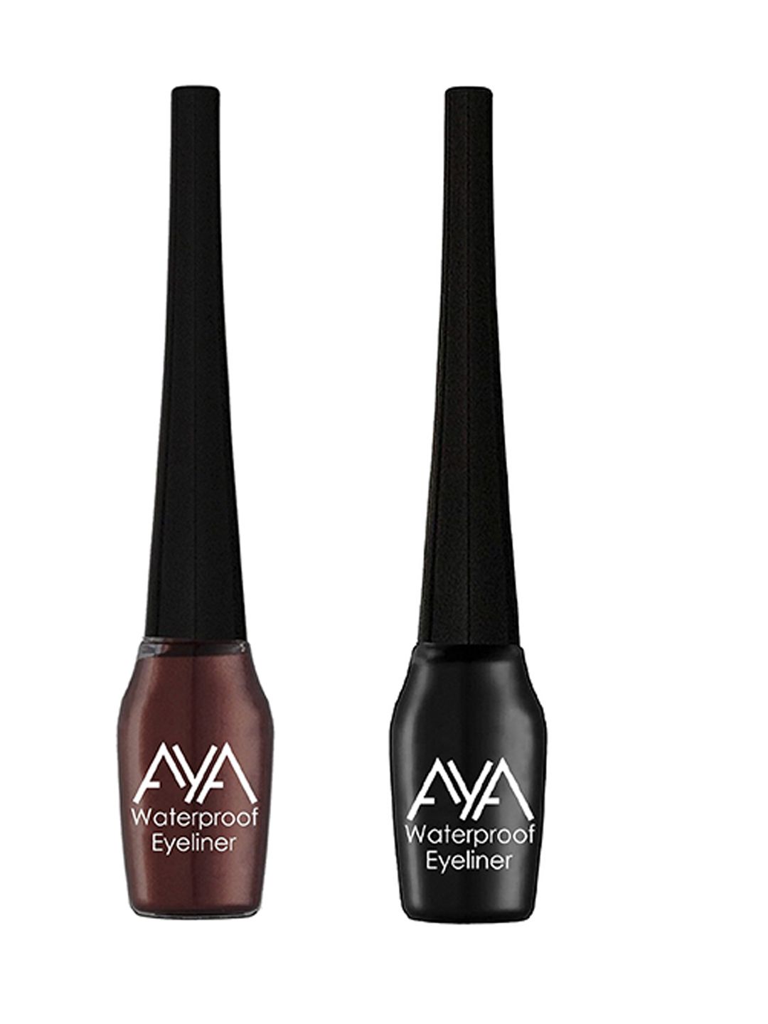 AYA Black and Brown Set of 2 Waterproof Liquid Eyeliner Price in India