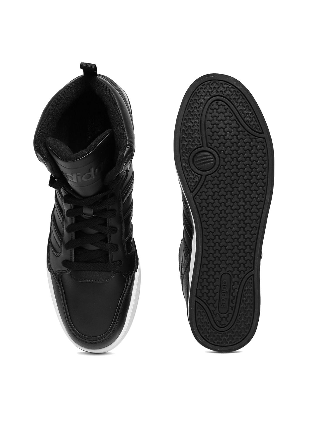 Buy ADIDAS NEO Men Black High-Top Sneakers - Casual Shoes for Men 1461347 |  Myntra