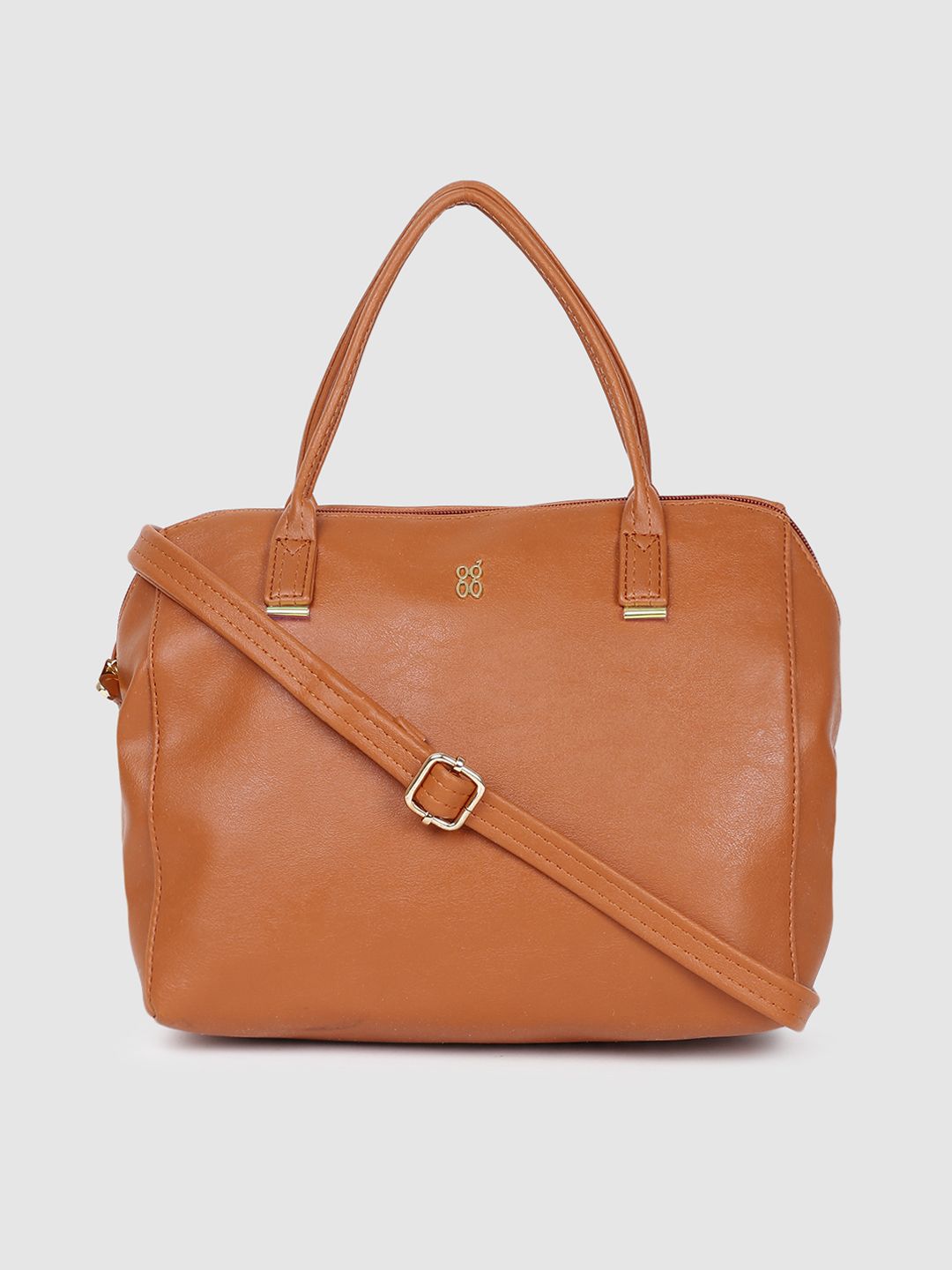 Baggit Women Tan Solid Handheld Bag Price in India