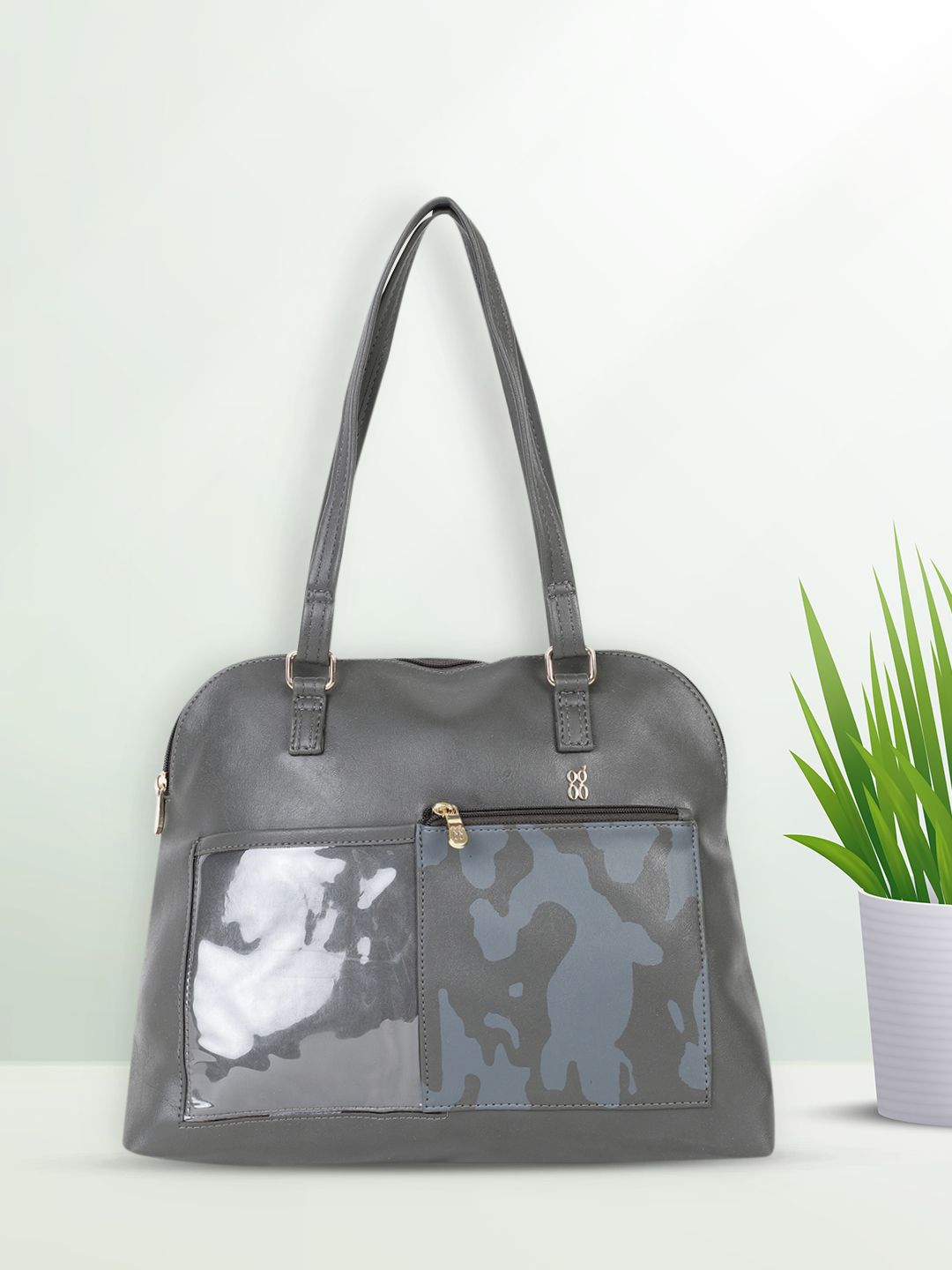 Baggit Grey SKIM E ASHLYN Structured Shoulder Bag Price in India