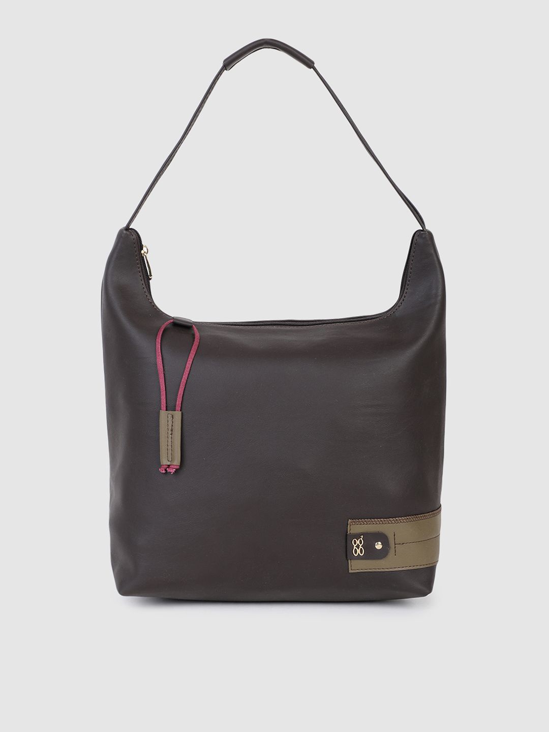 Baggit Brown Structured Hobo Bag Price in India