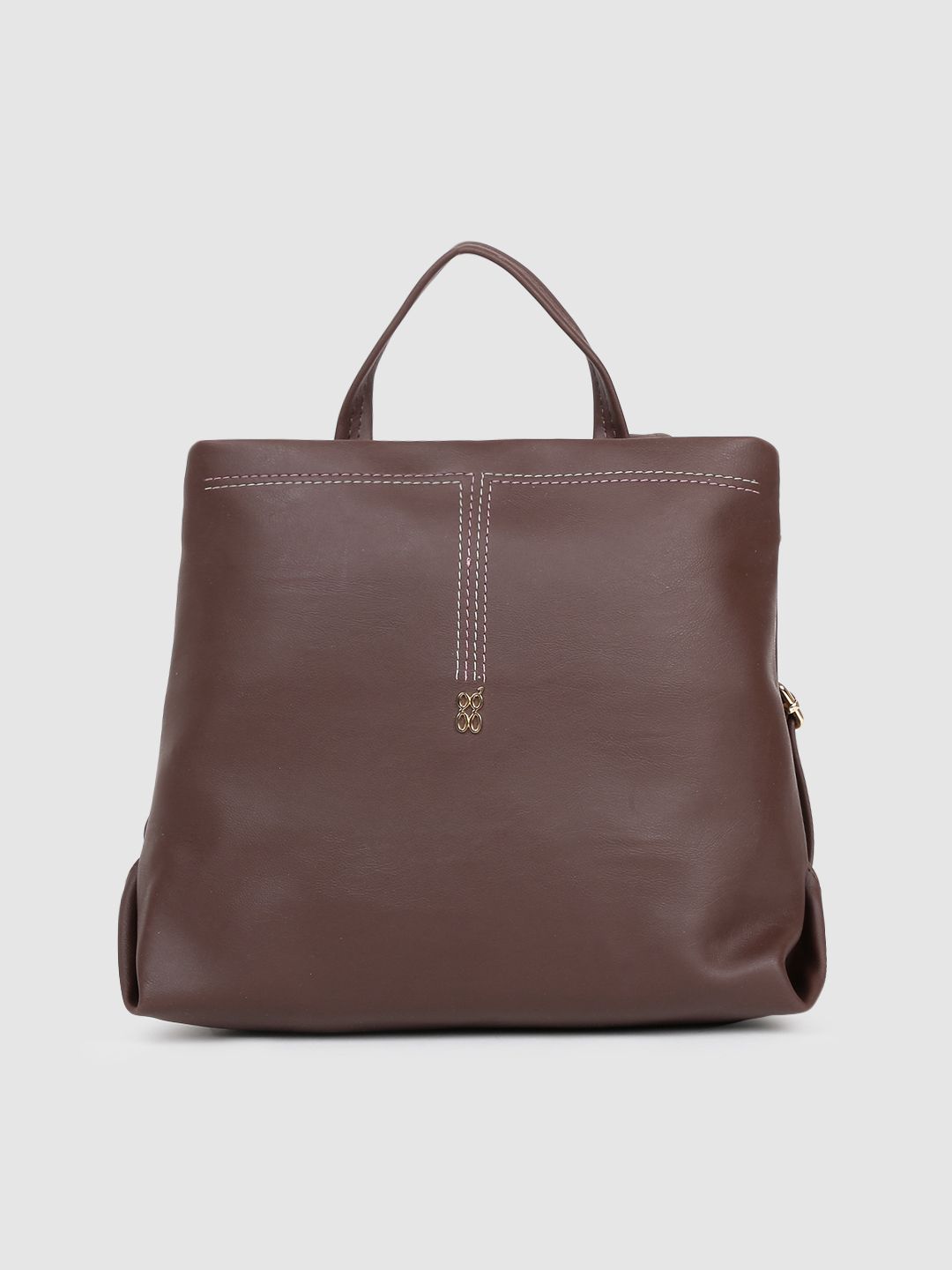 Baggit Women Brown Solid Small Backpack Price in India