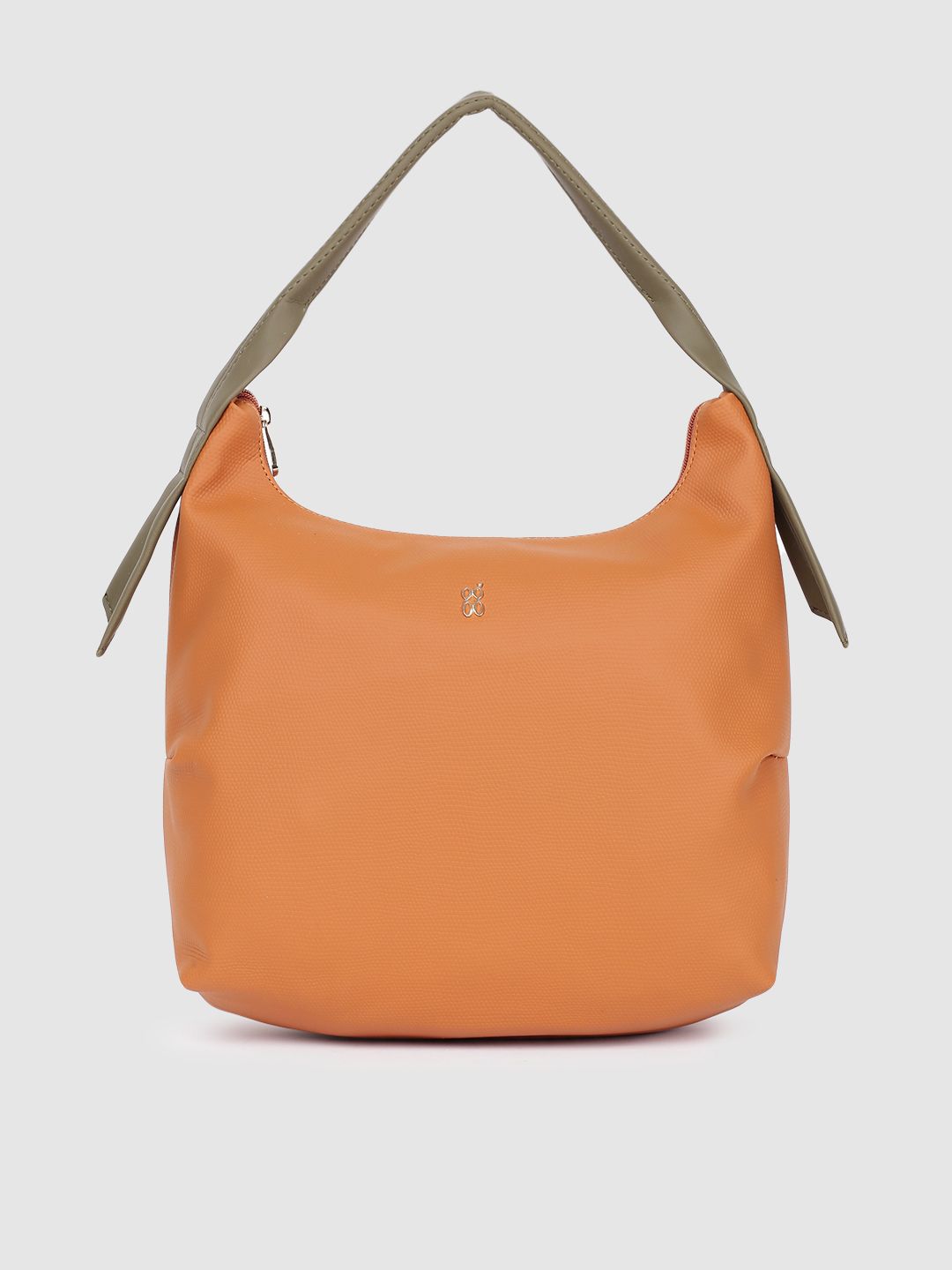 Baggit Women Orange Solid Handheld Bag Price in India