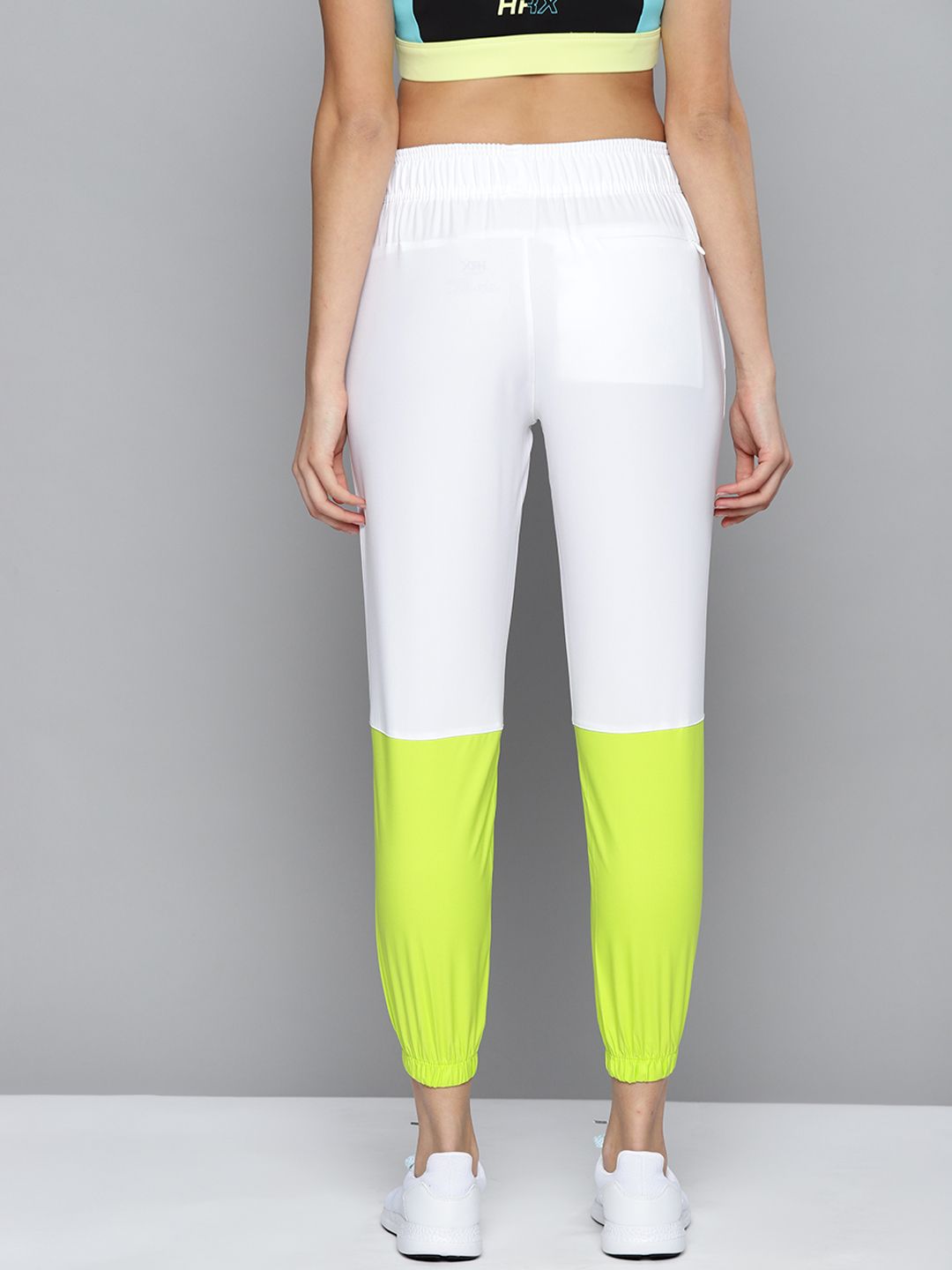 HRX By Hrithik Roshan Women Running Bright White Rapid-Dry Colourblock Joggers Price in India