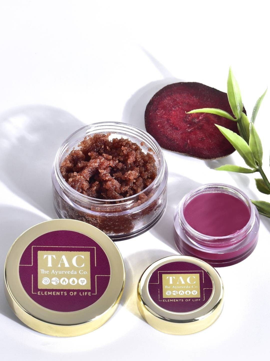 TAC - The Ayurveda Co. Beetroot Lip Butter & Scrub for Dark, Dry & Chapped Lips Lightening Price in India