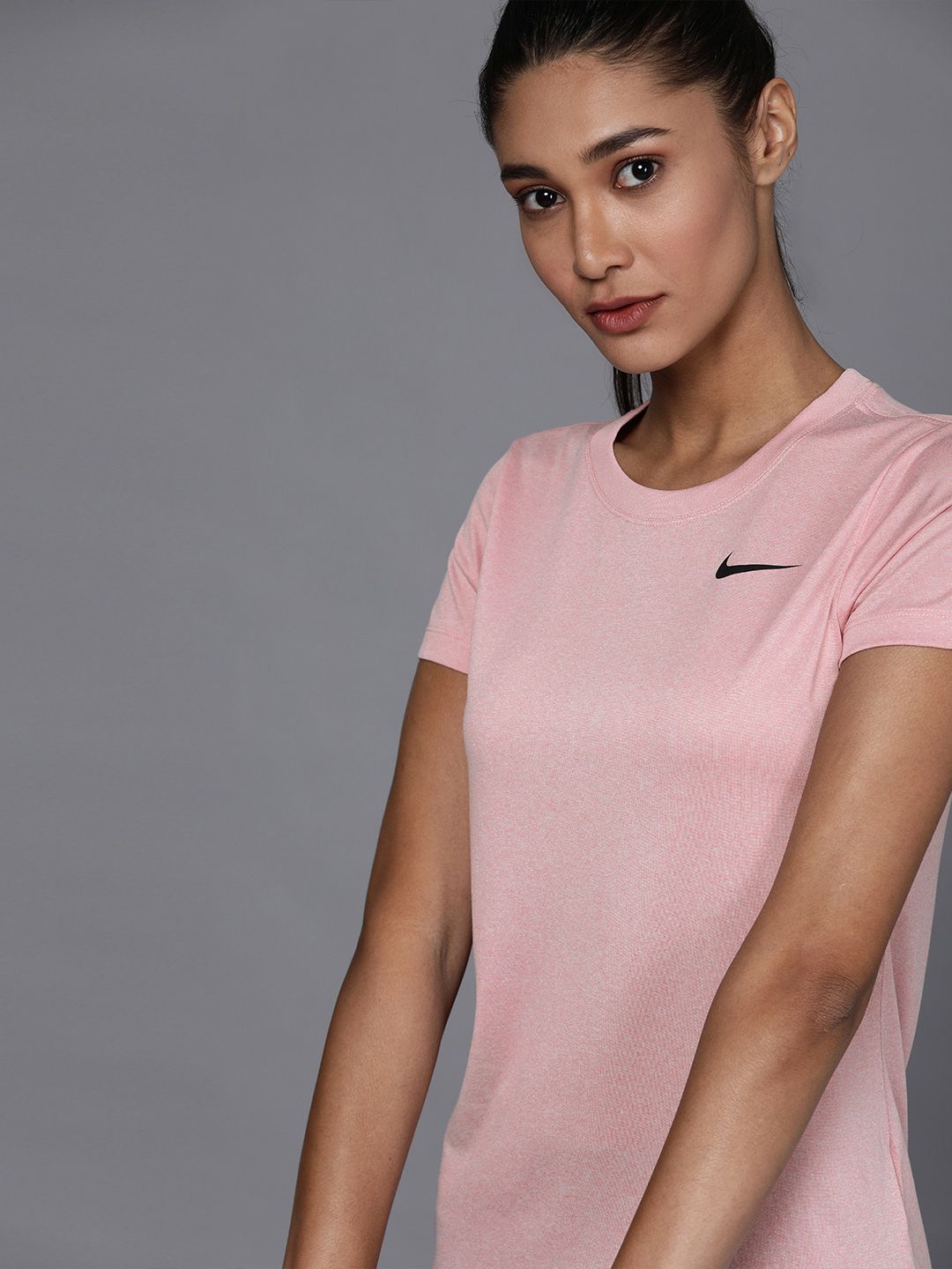 Nike Women Pink Dri-FIT LEG Training T-shirt