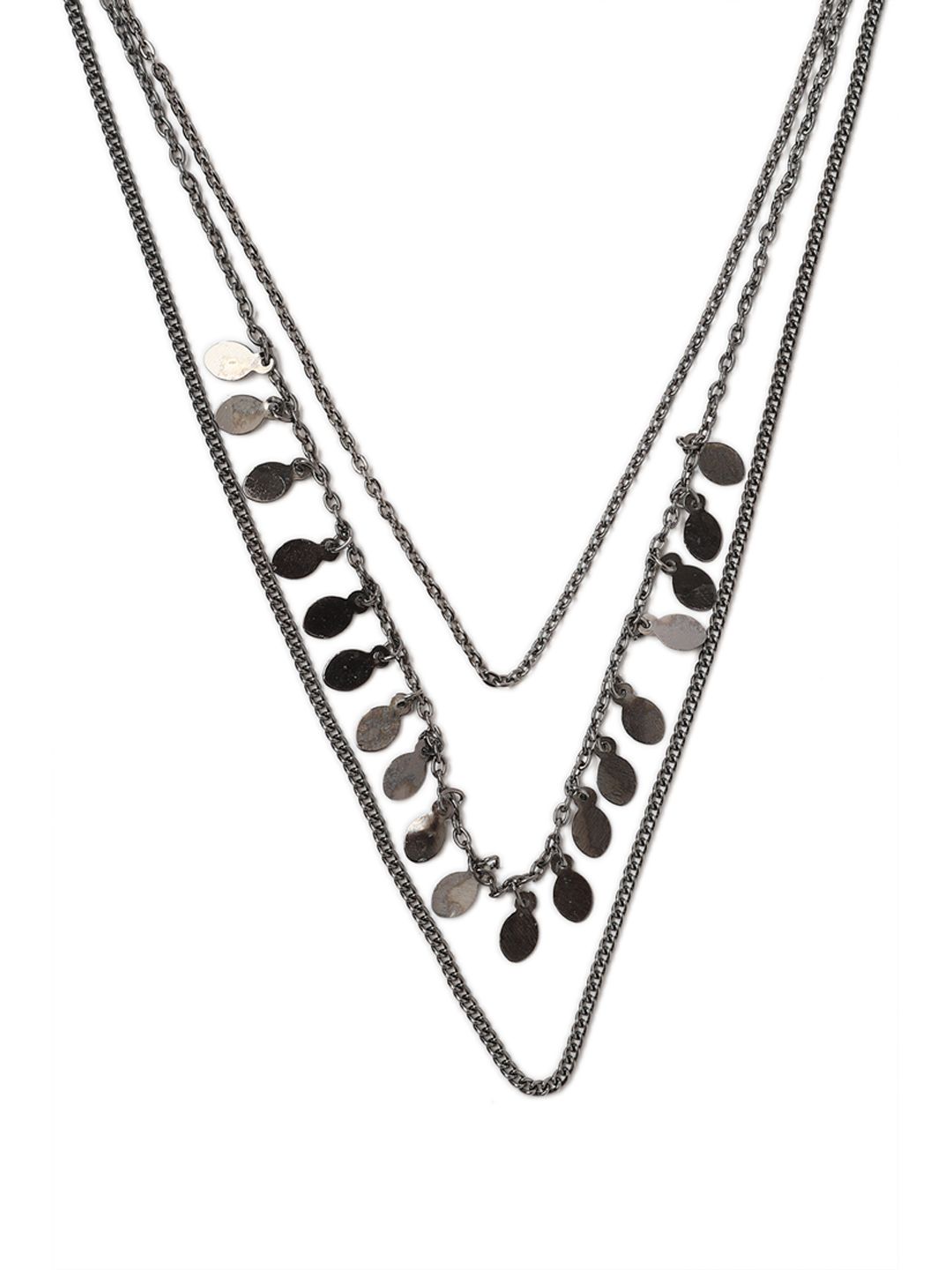 FOREVER 21 Silver Layered Necklace Price in India