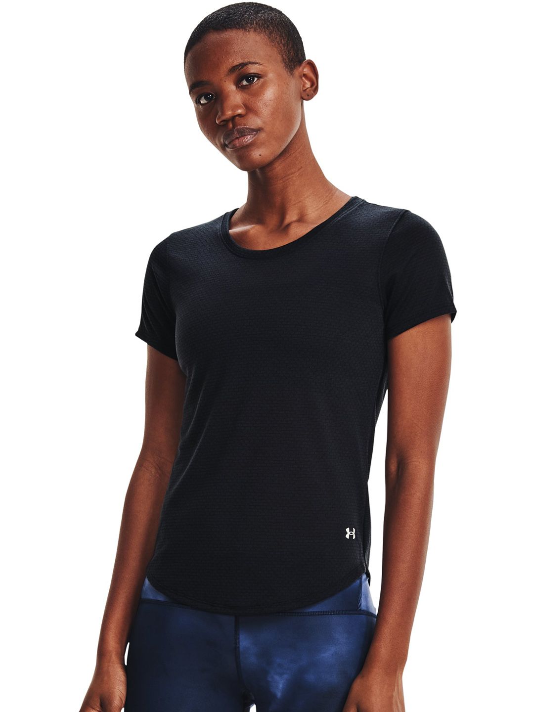 UNDER ARMOUR Women Black UA Streaker SS T-shirt Price in India