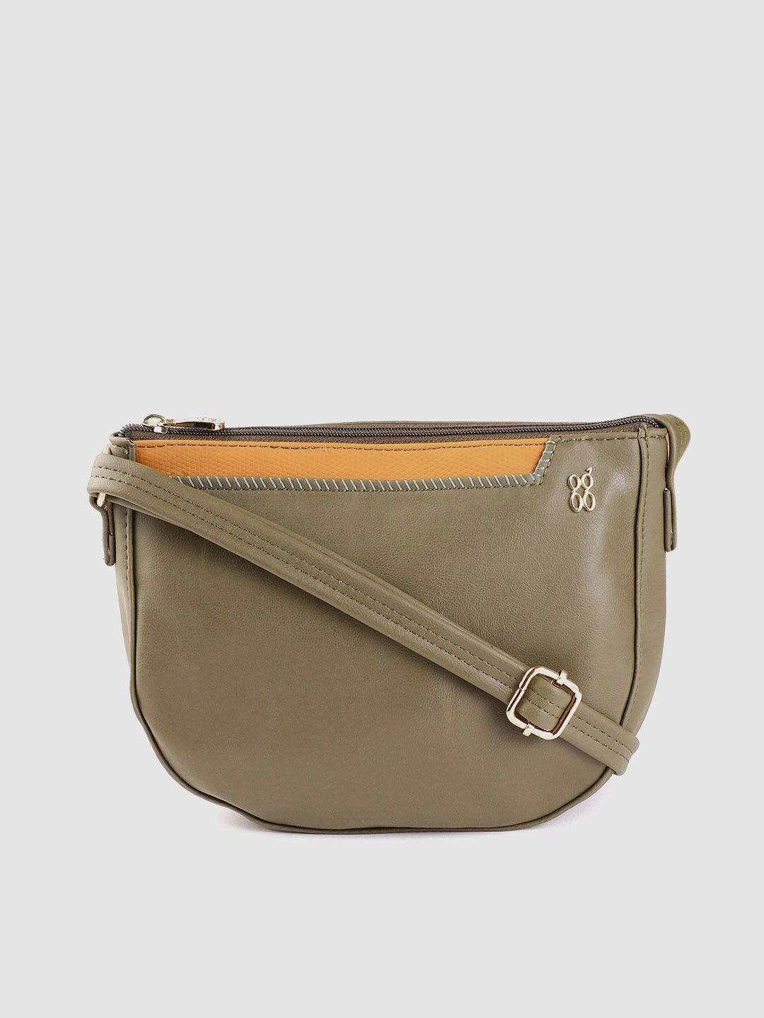 Baggit Olive Green Half Moon Sling Bag Price in India