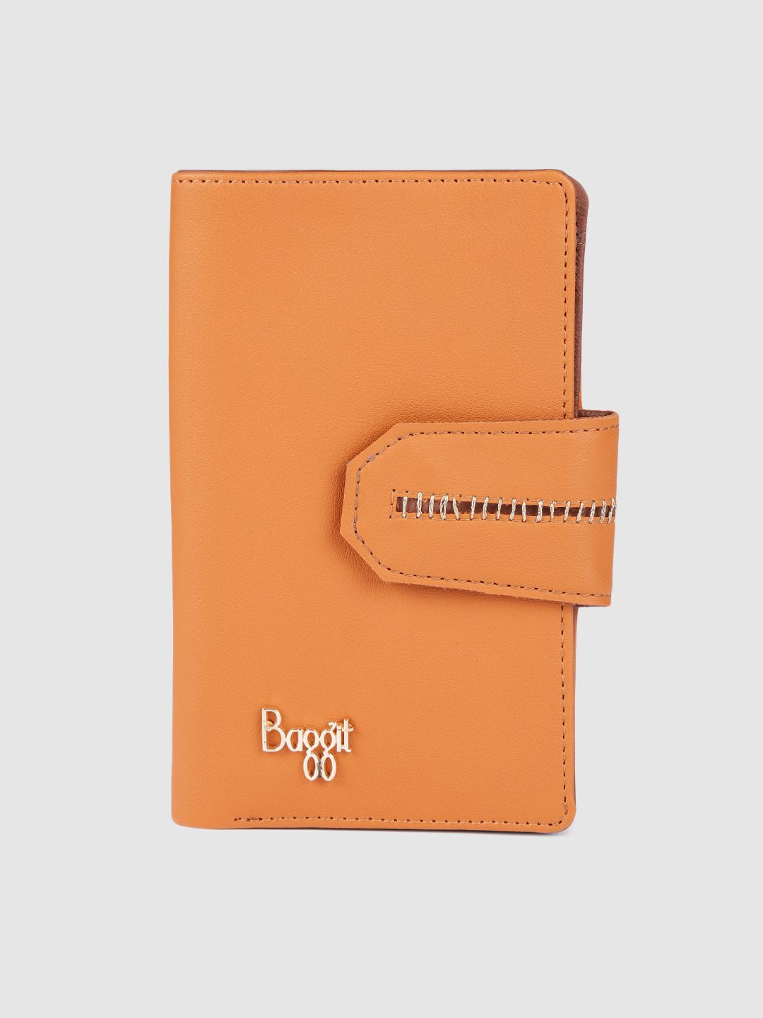 Baggit Women Orange Solid Two Fold Wallet Price in India