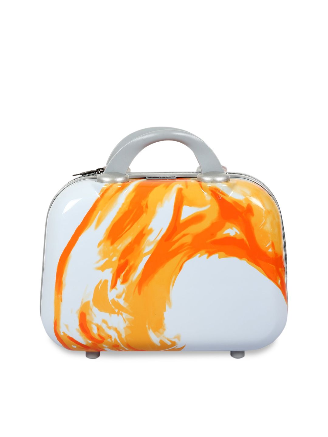 Polo Class Orange & White Printed Small Travel Vanity Bag Price in India