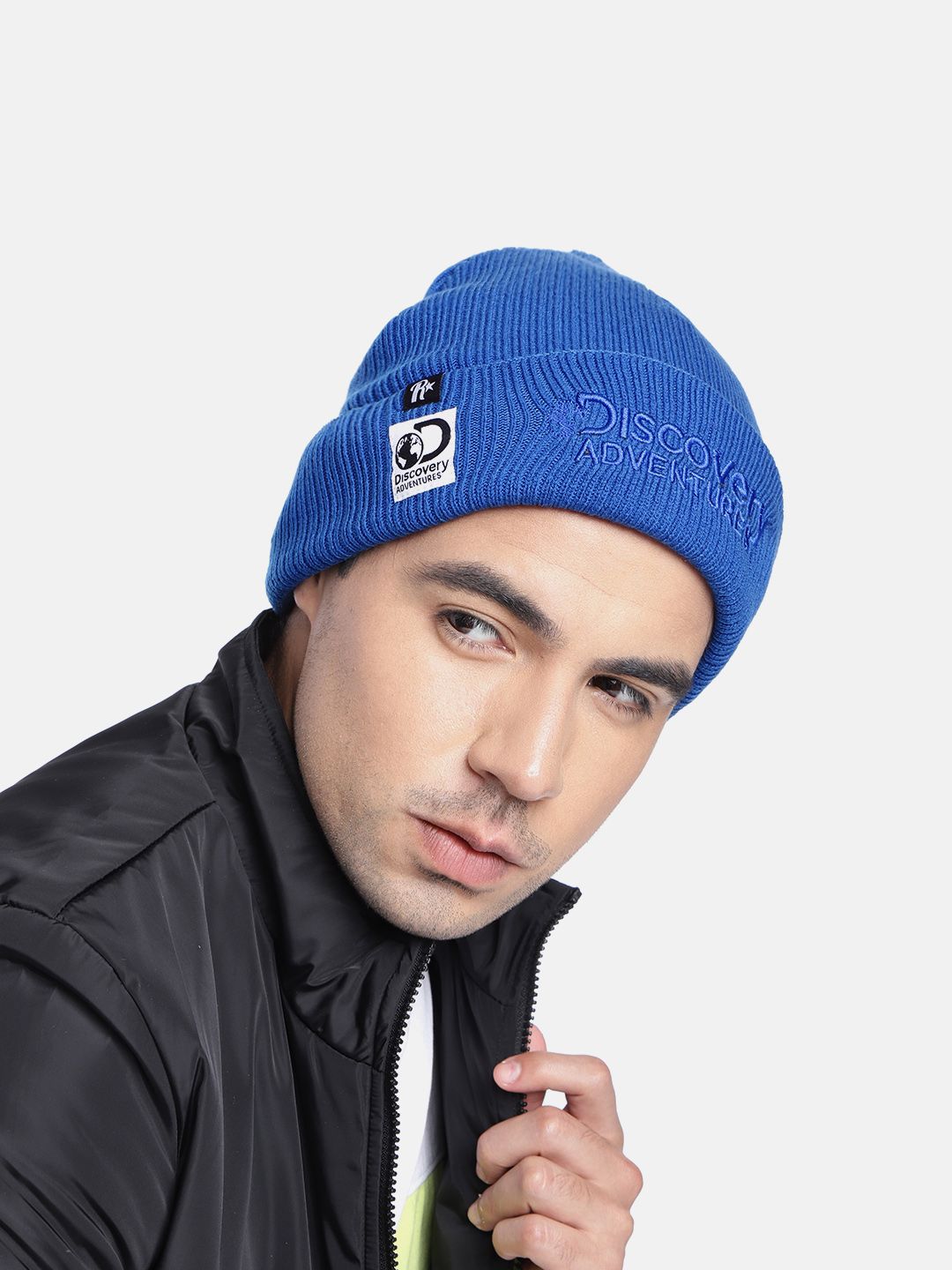 Roadster x Discovery Adventures Unisex Blue Discovery Acrylic Beanie Price in India