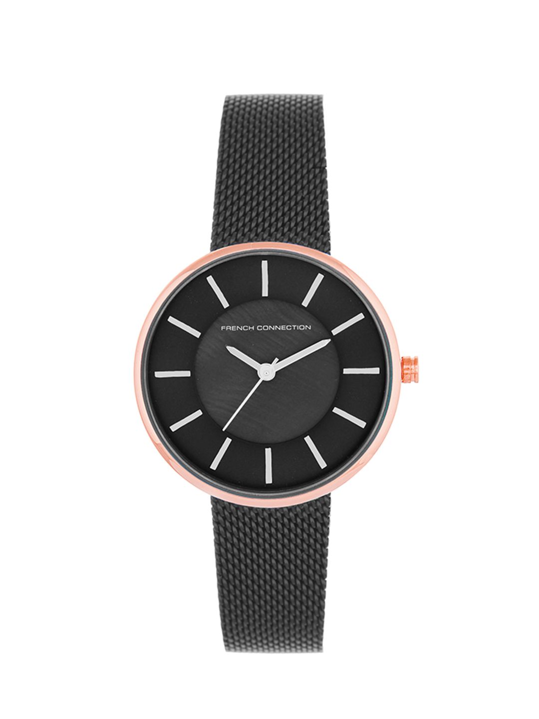 French Connection Women Black Dial & Stainless Steel Analogue Watch - FCN0005F Price in India