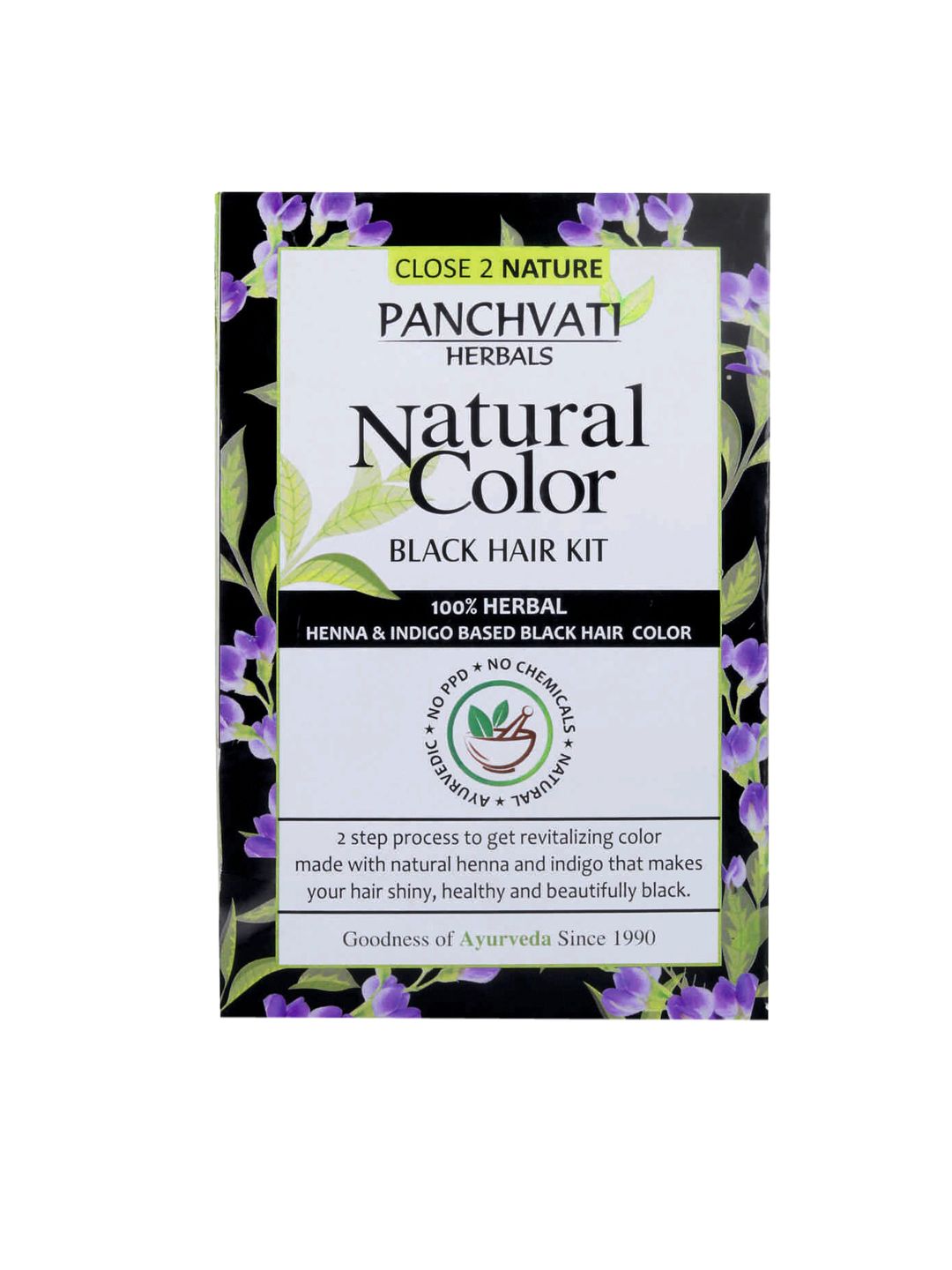 PANCHVATI HERBALS Black Ayurvedic 100% Herbal Natural Hair Color Price in India