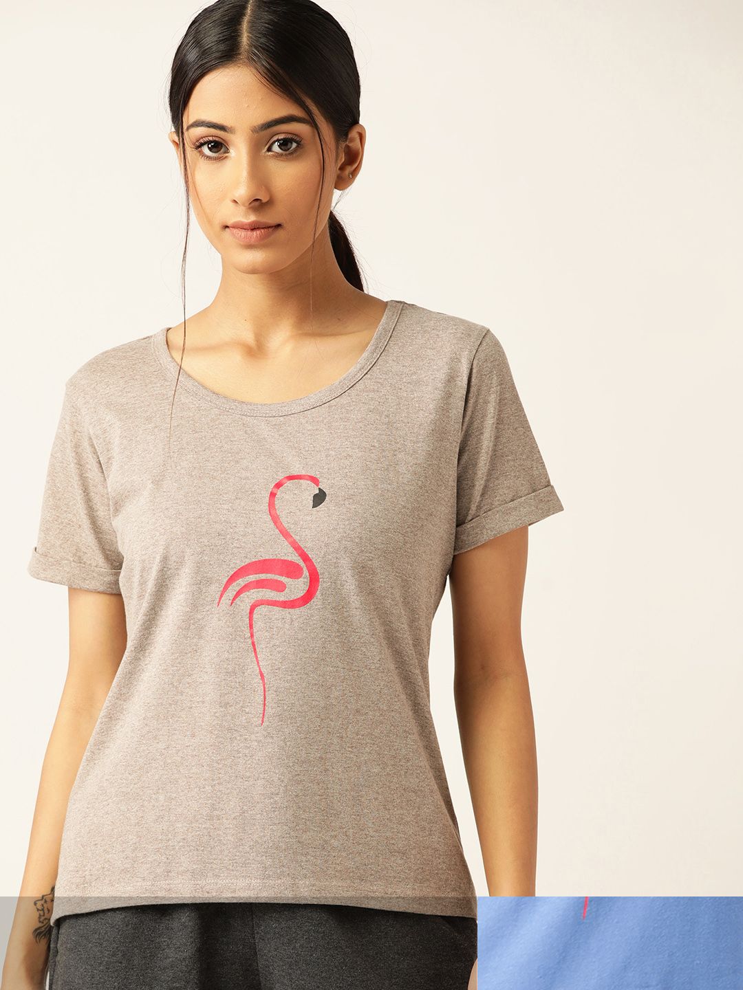 ETC Women Pack of 2 Printed Lounge T-shirts Price in India