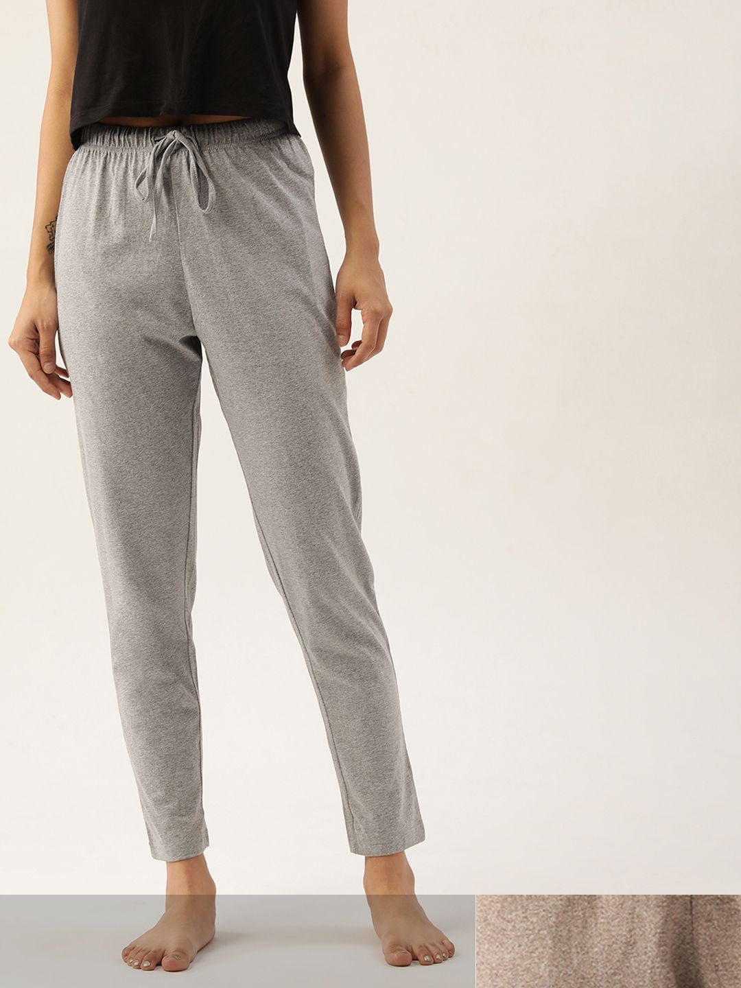 ETC Women Pack of 2 Solid Track Pants Price in India