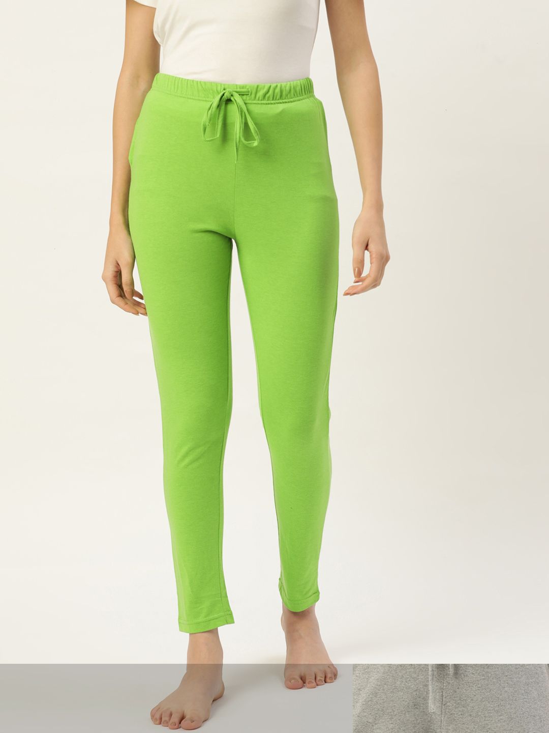 ETC Women Pack Of 2 Solid Lounge Pants Price in India