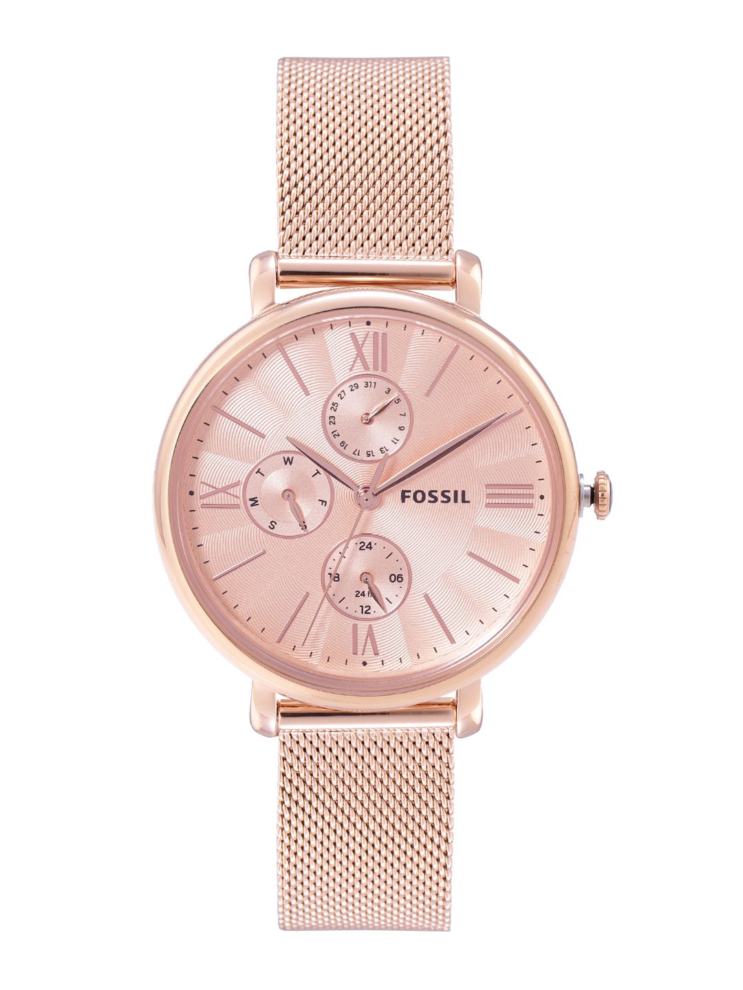 Fossil Women Rose Gold-Toned Analogue Watch ES5098 Price in India