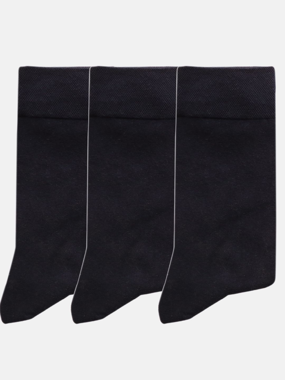 N2S NEXT2SKIN Men Pack Of 3 Navy Blue Solid Calf-Length Cotton Socks