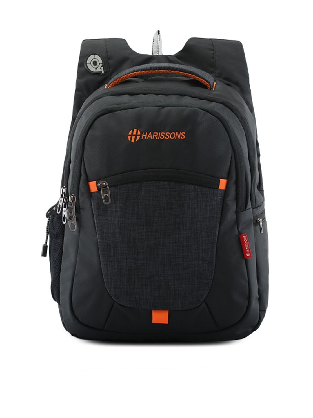 Harissons Unisex Black & Orange 15 inch Backpack Price in India