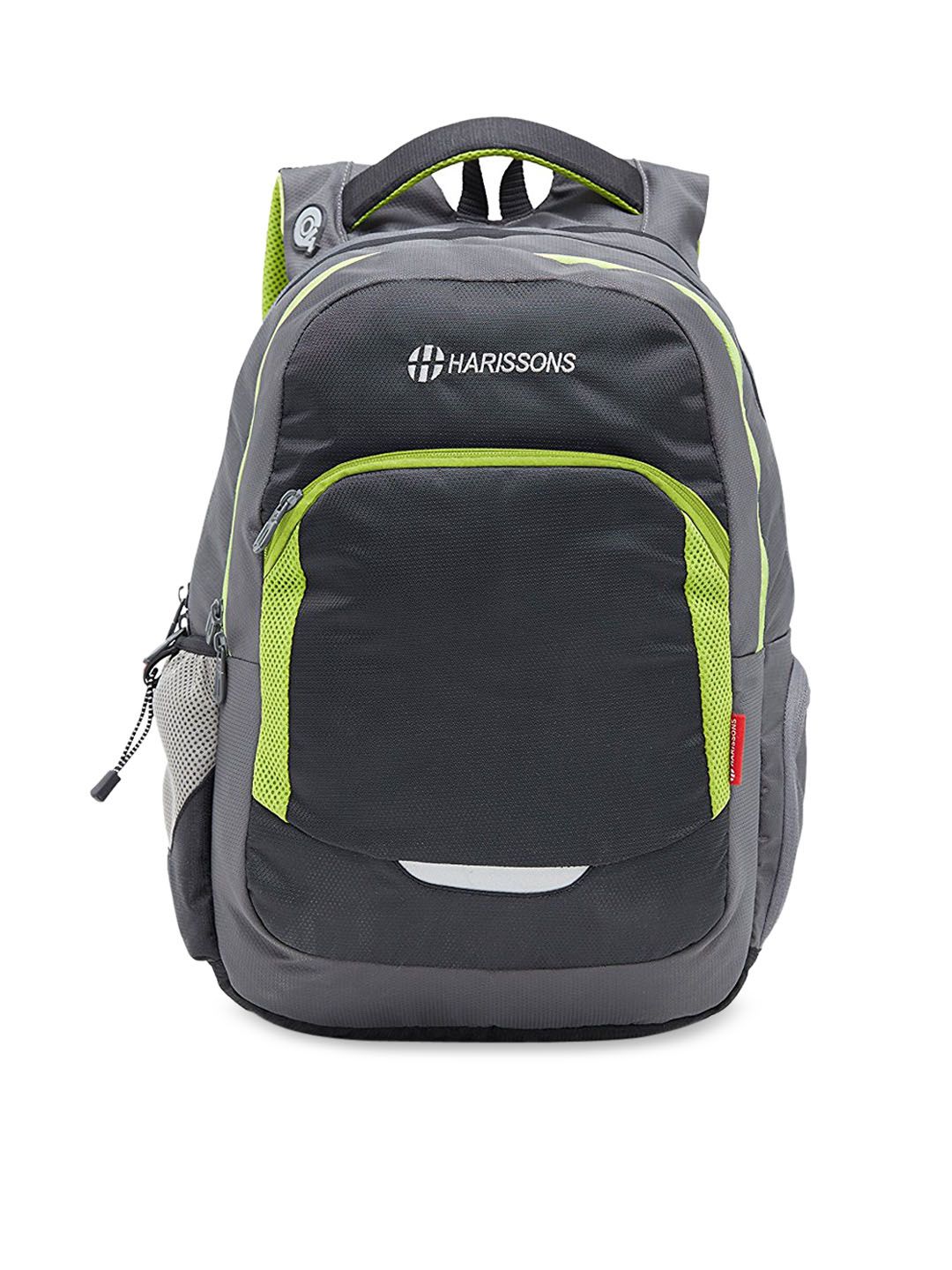 Harissons Black & Green 15 Inch Colourblocked Laptop Backpack Price in India