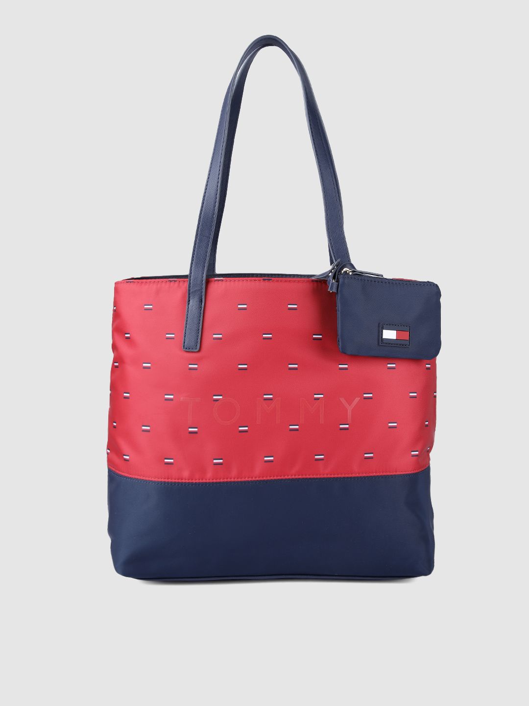 Tommy Hilfiger Red & Blue Printed Shoulder Bag Price in India