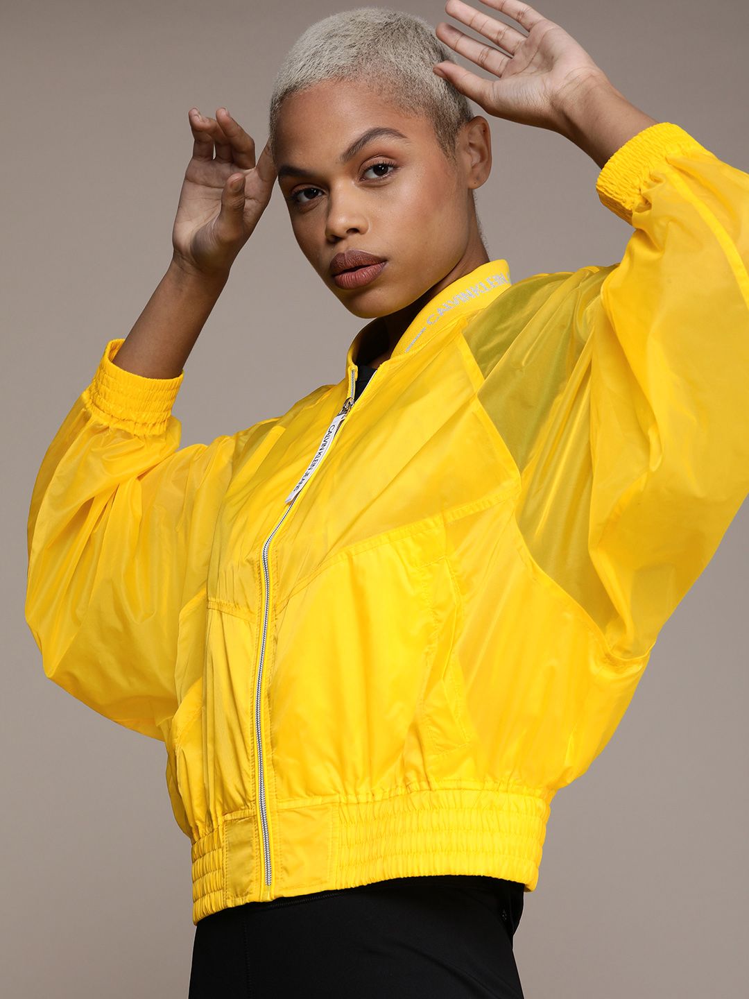 Calvin Klein Jeans Women Yellow Tailored Jacket Price in India