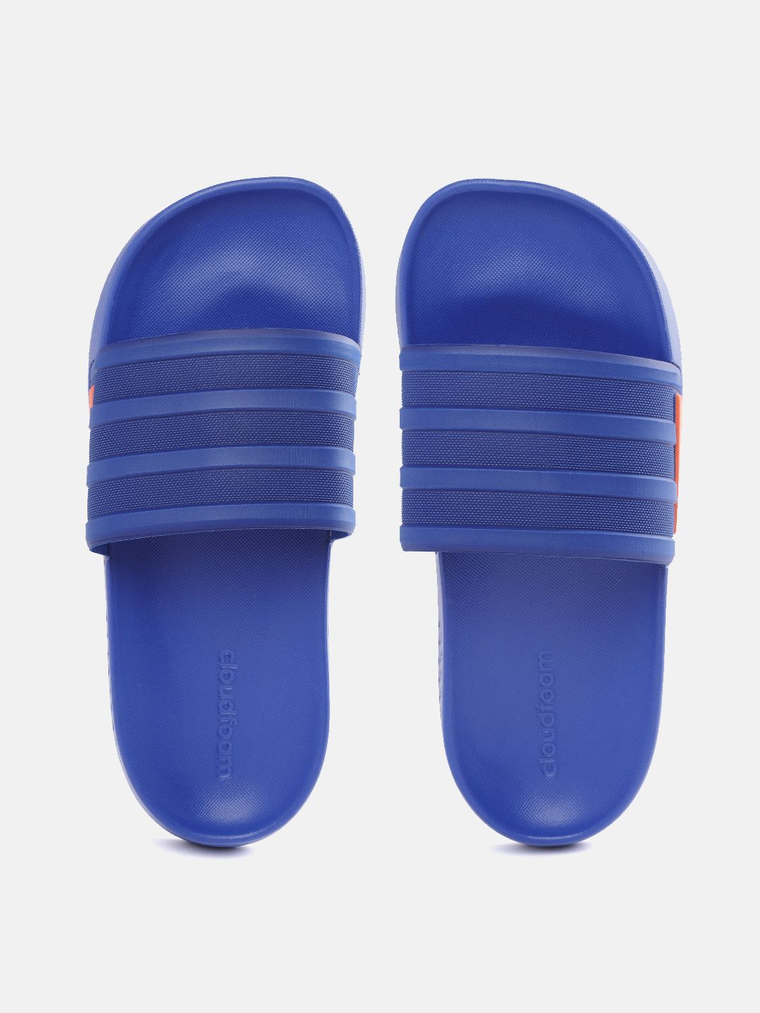 ADIDAS Unisex Blue Striped Iconic Runner Sliders Price in India