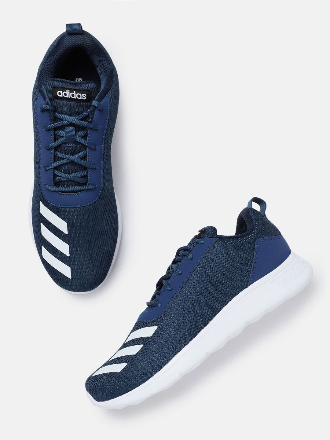 ADIDAS Men Navy Blue & White DROGO 2.0 Woven Design Running Shoes