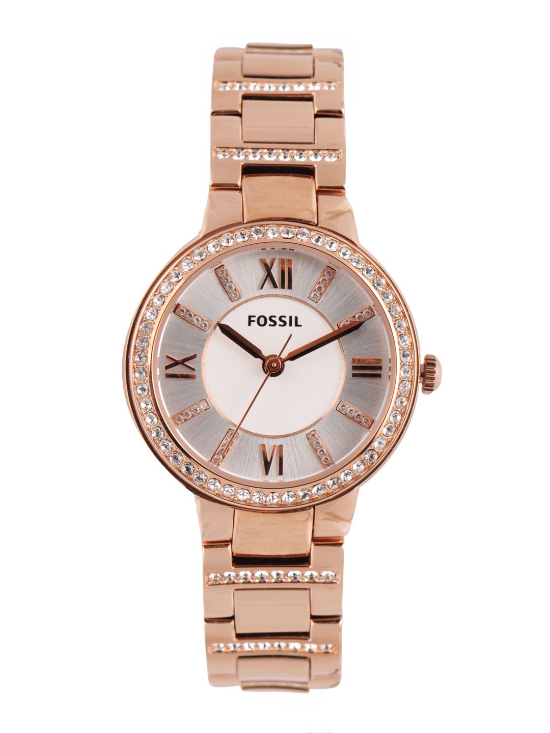 Fossil Women Silver-Toned & White Dial Watch ES3284-147827 Price in India