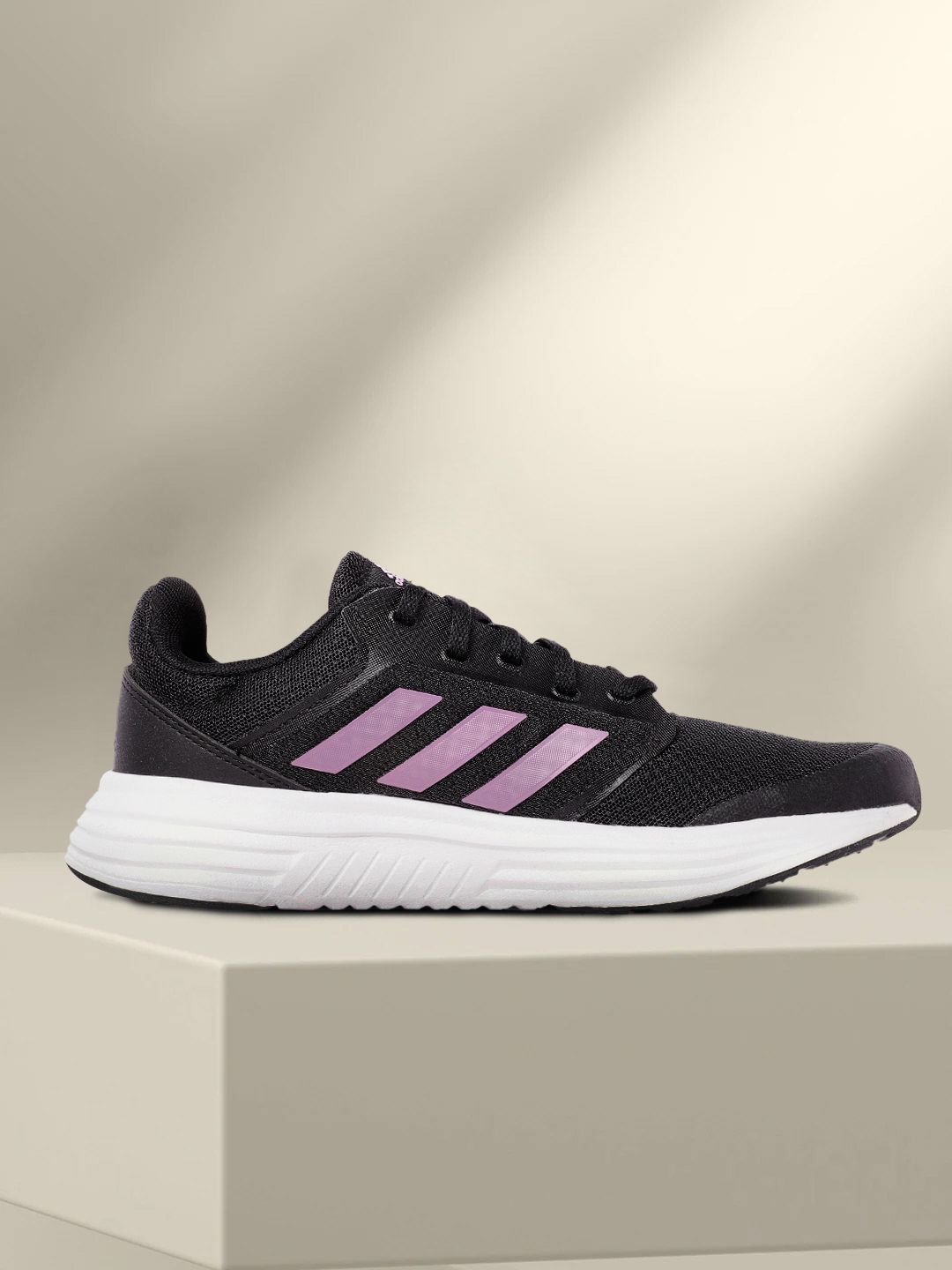 ADIDAS Women Black Woven Design Galaxy 5 New Running Shoes Price in India