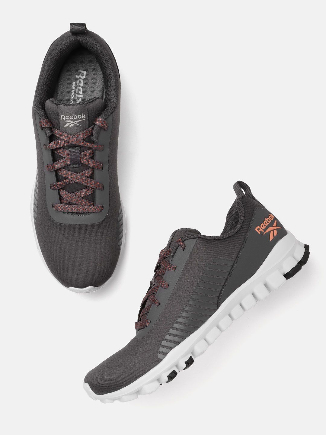 Reebok Men Grey & Orange Essotera Flex Memory Tech Foam Training Shoes