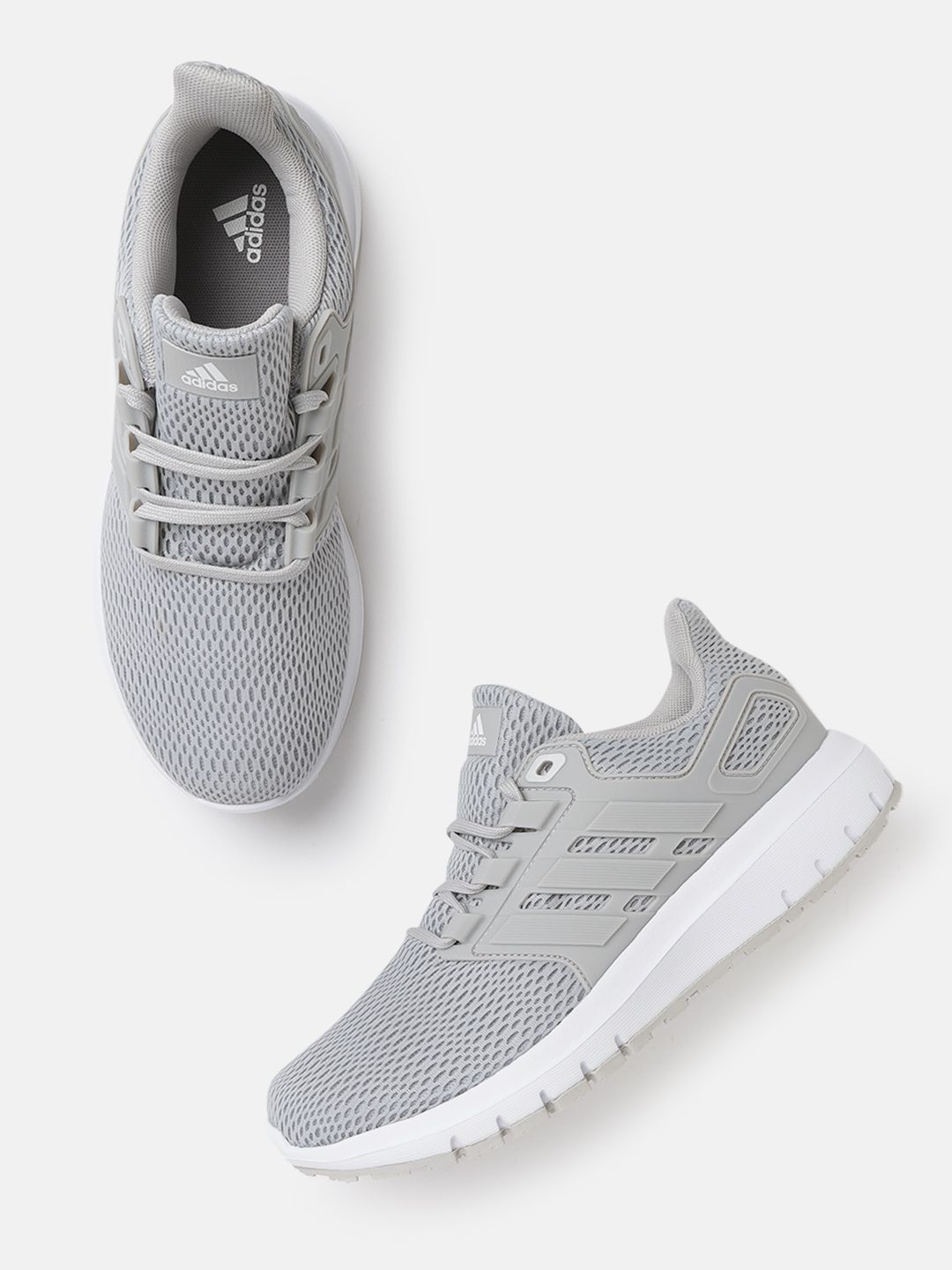 ADIDAS Women Grey Woven Design Ultimashow Running Shoes Price in India