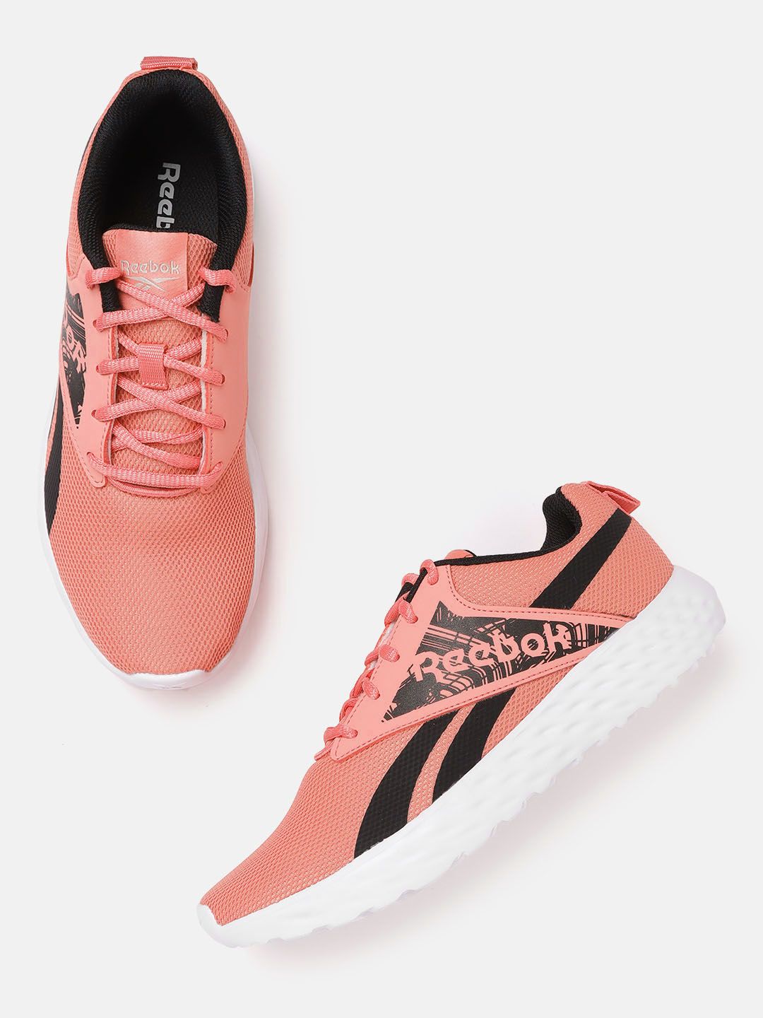 Reebok Women Coral Pink  Woven Design Austin Running Shoes Price in India