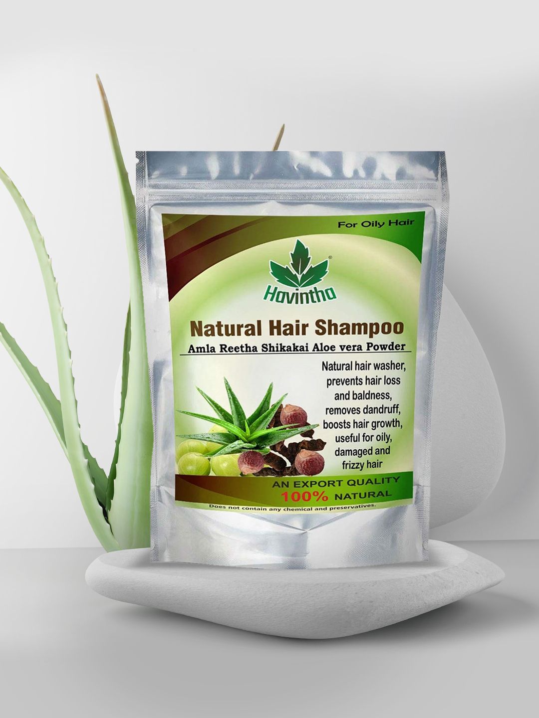Havintha Natural Amla Reetha Shikakai & Aloevera Powder Shampoo for Oily Hair - 227 g Price in India