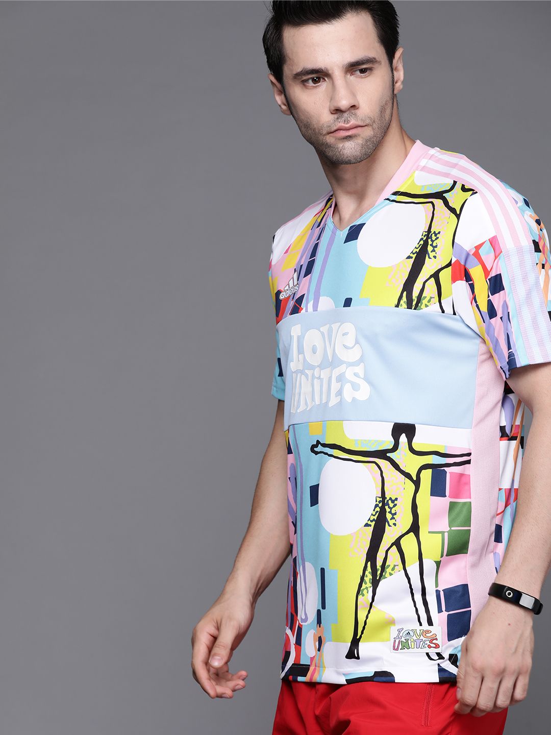 Buy ADIDAS Men Multicoloured Love Unites Tiro Sustainable Jersey