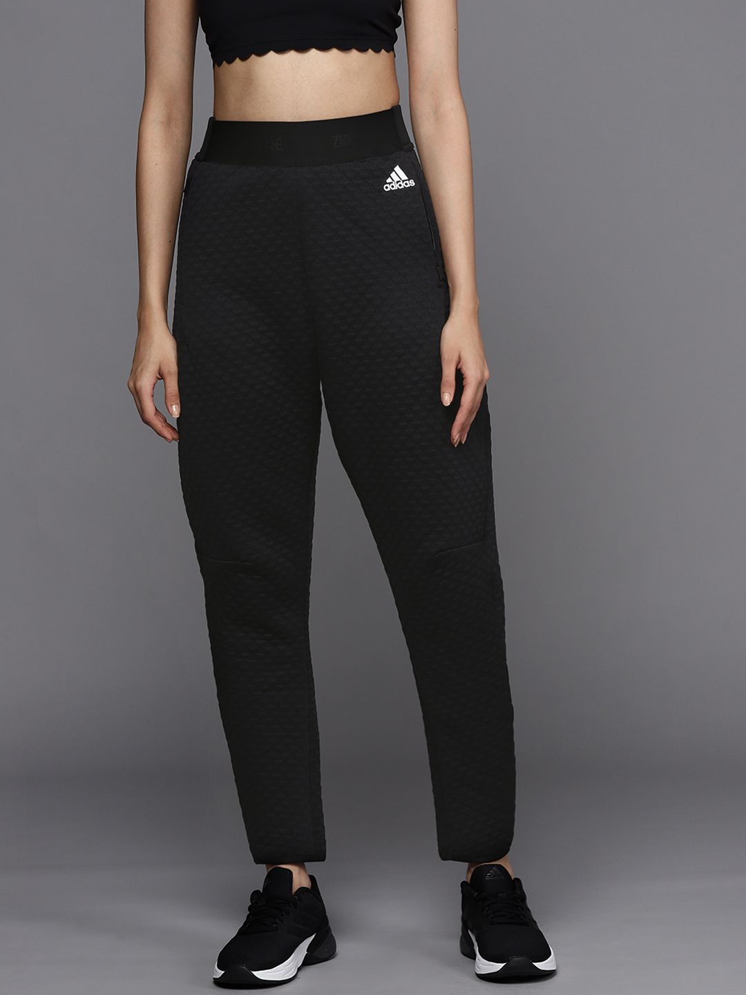 ADIDAS Women Black Solid Z.N.E. Sports Sustainable Track Pants Price in India