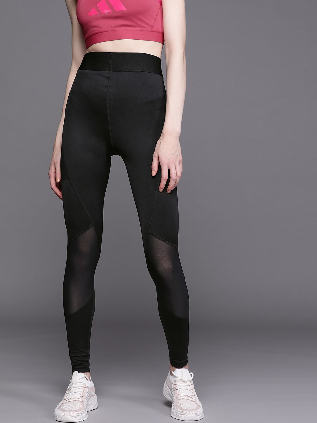 ADIDAS Women Black Solid Techfit Period-Proof 7/8 Sustainable Tights Price in India