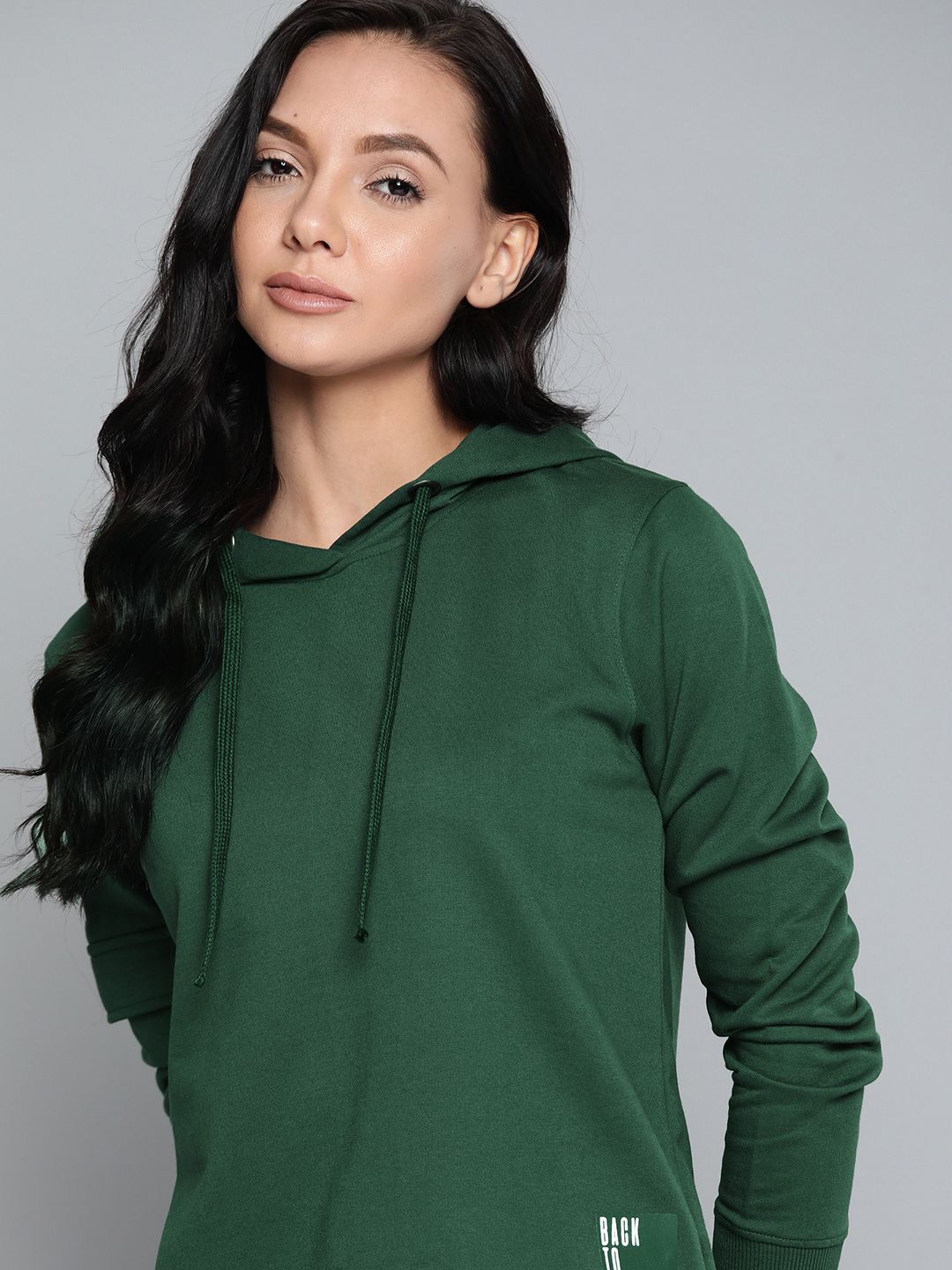 Harvard Women Green Hooded Sweatshirt Price in India