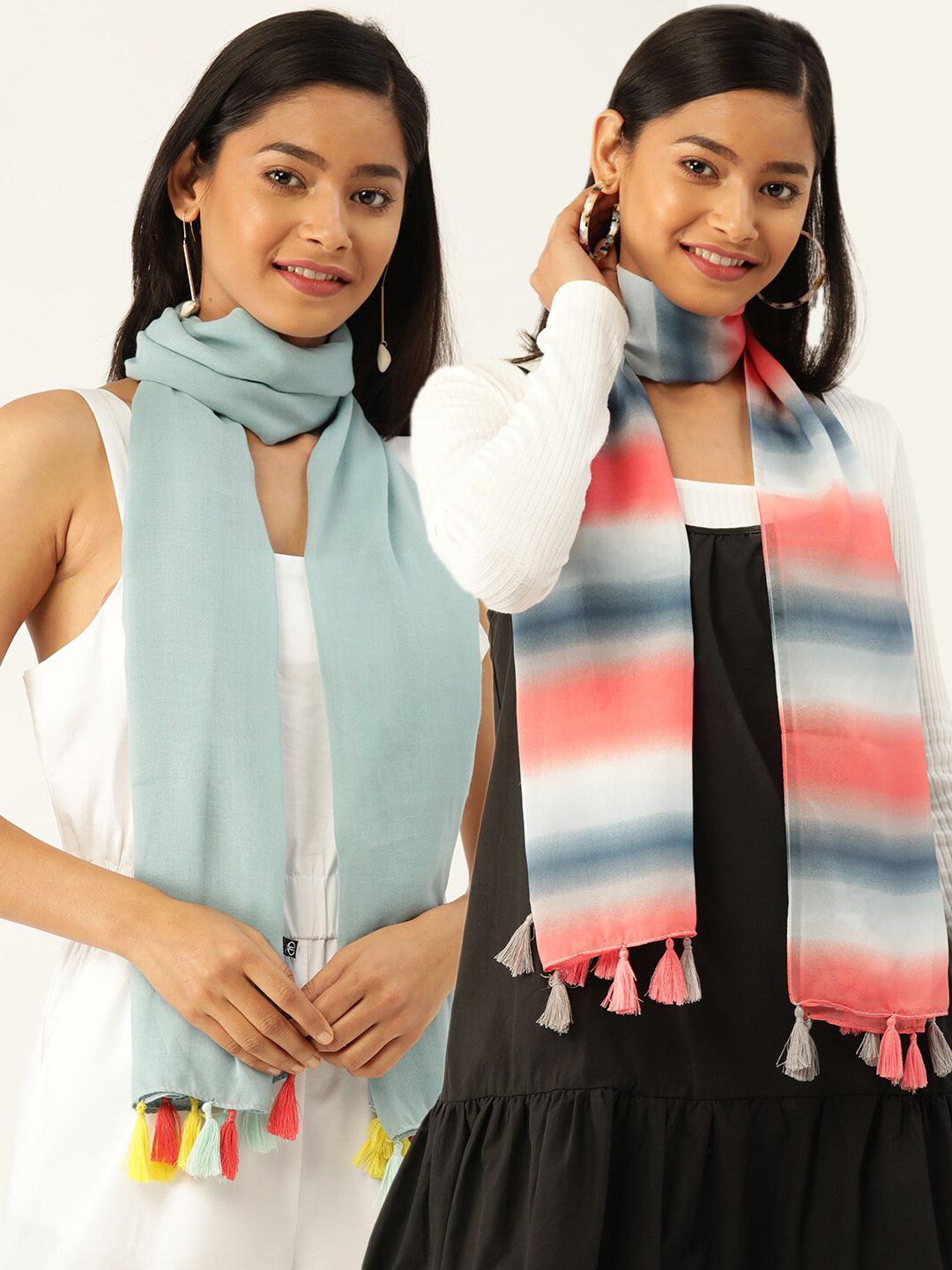 Trend Arrest Women Pack of 2 Scarves Price in India